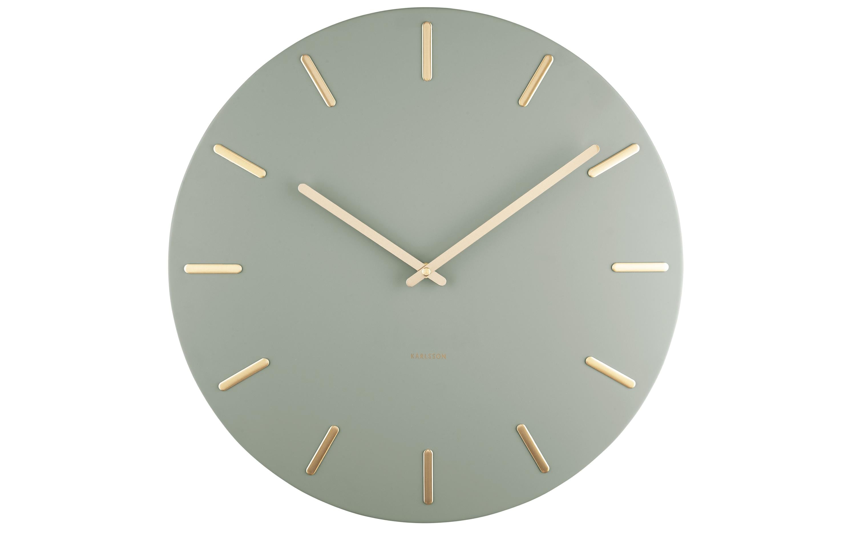 KARLSSON Wanduhr Charm 45x3.5cm, exkl. 1xAA, Jungle Green