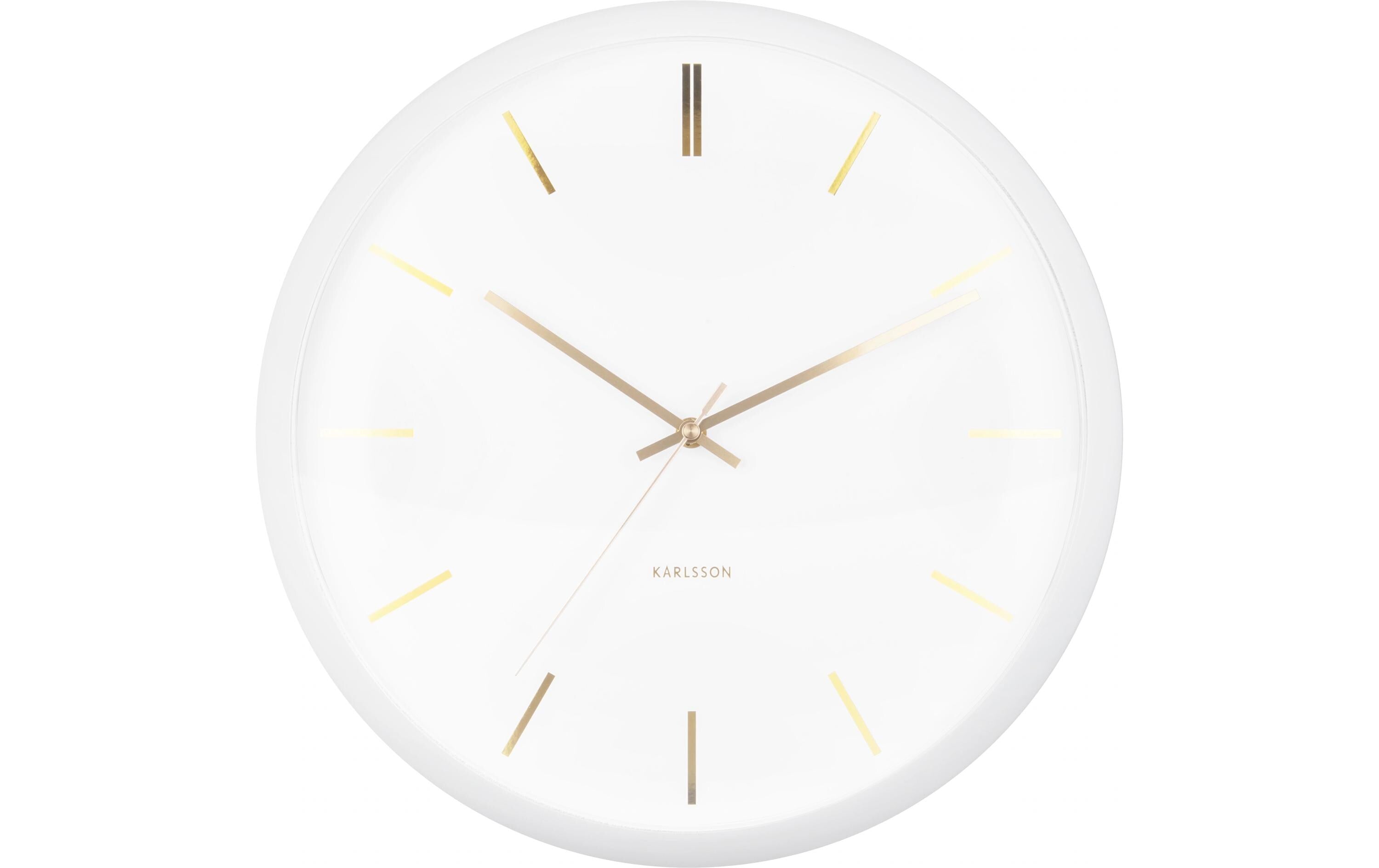 KARLSSON Wanduhr Globe 40x12cm, exkl. 1xAA, White