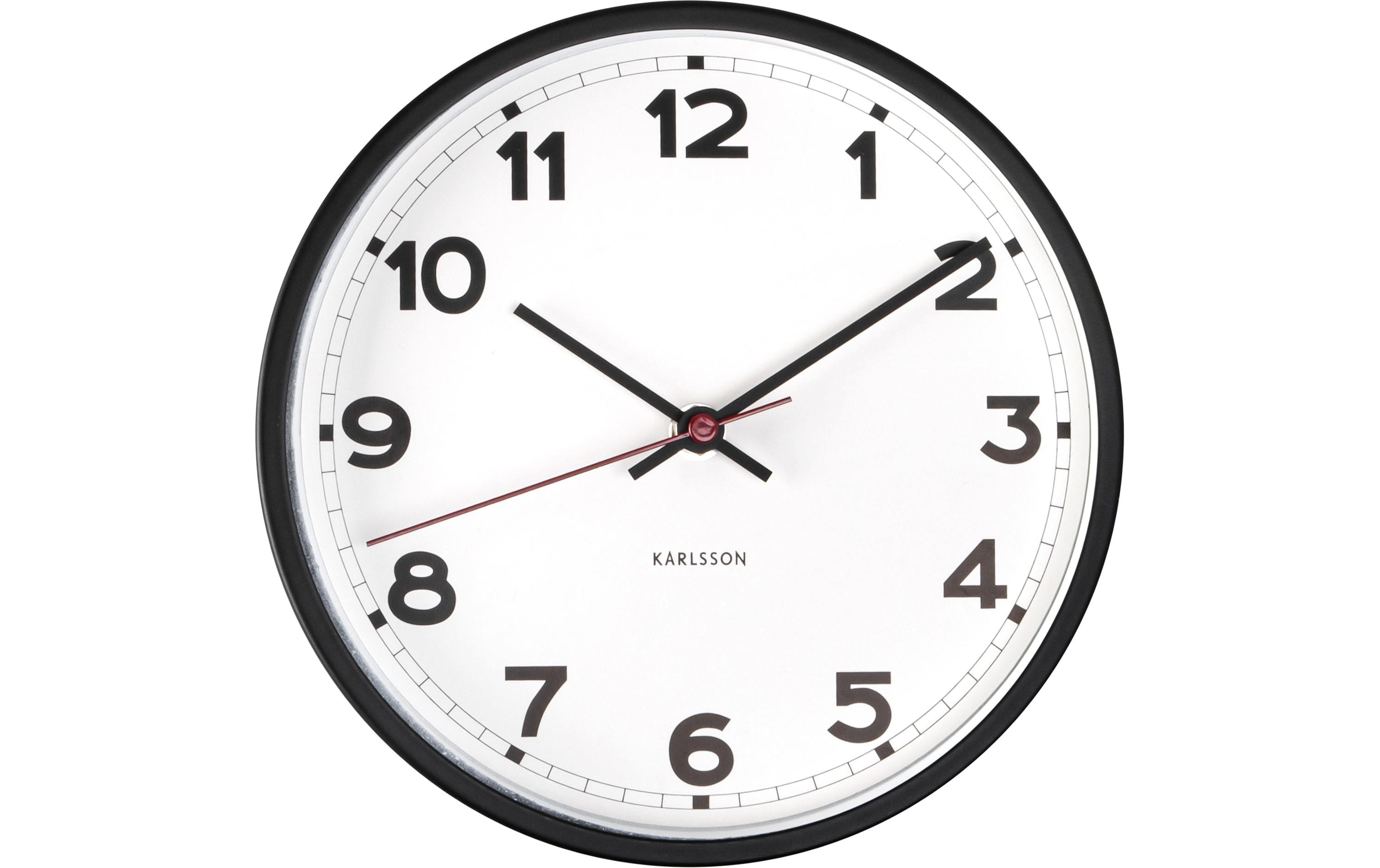 KARLSSON Wanduhr New Classic Small 20x4cm, exkl. 1xAA, White