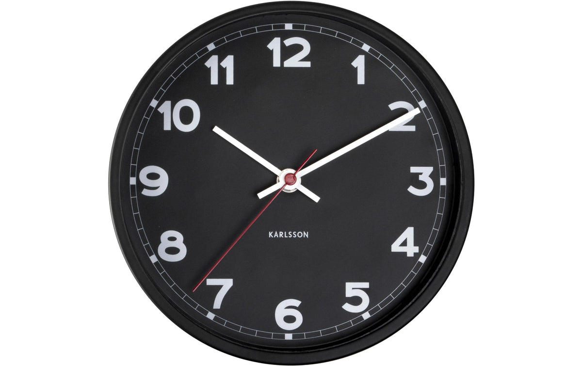 KARLSSON Wanduhr New Classic Small 20x4cm, exkl. 1xAA, Black