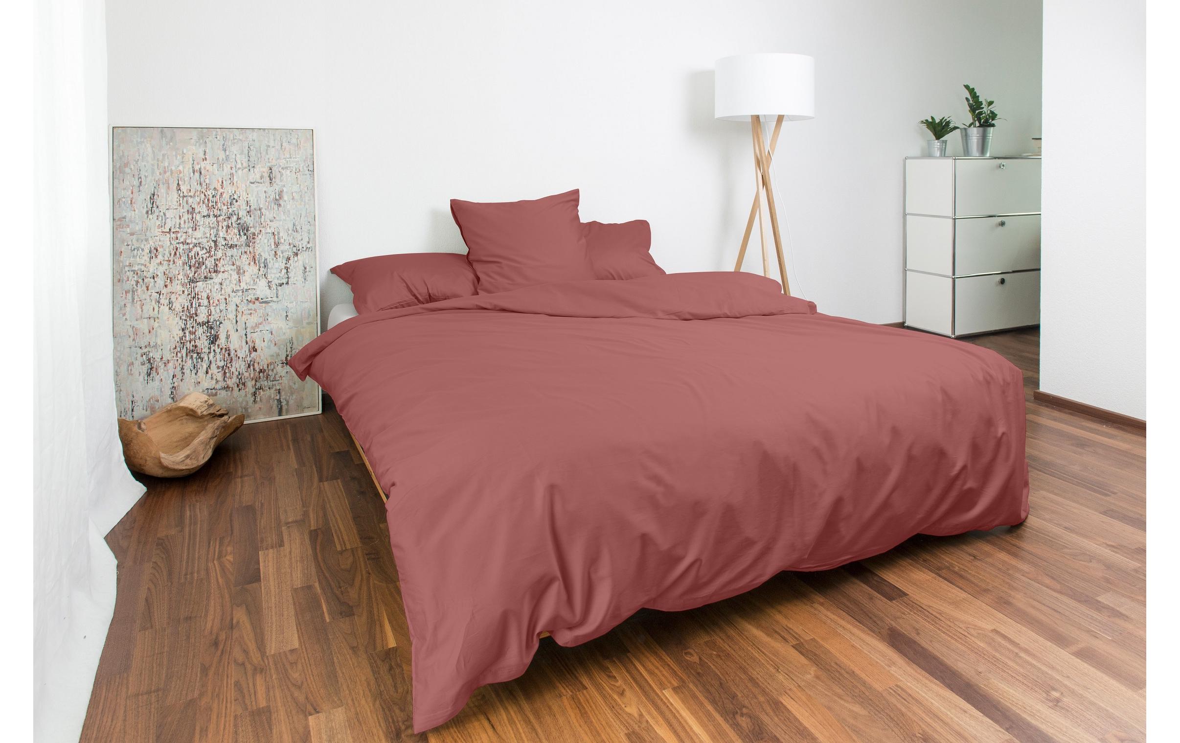 Oni Kissenbezug Rosenholz 65x100 cm 100% BW-Satin uni, mercerisiert, RV