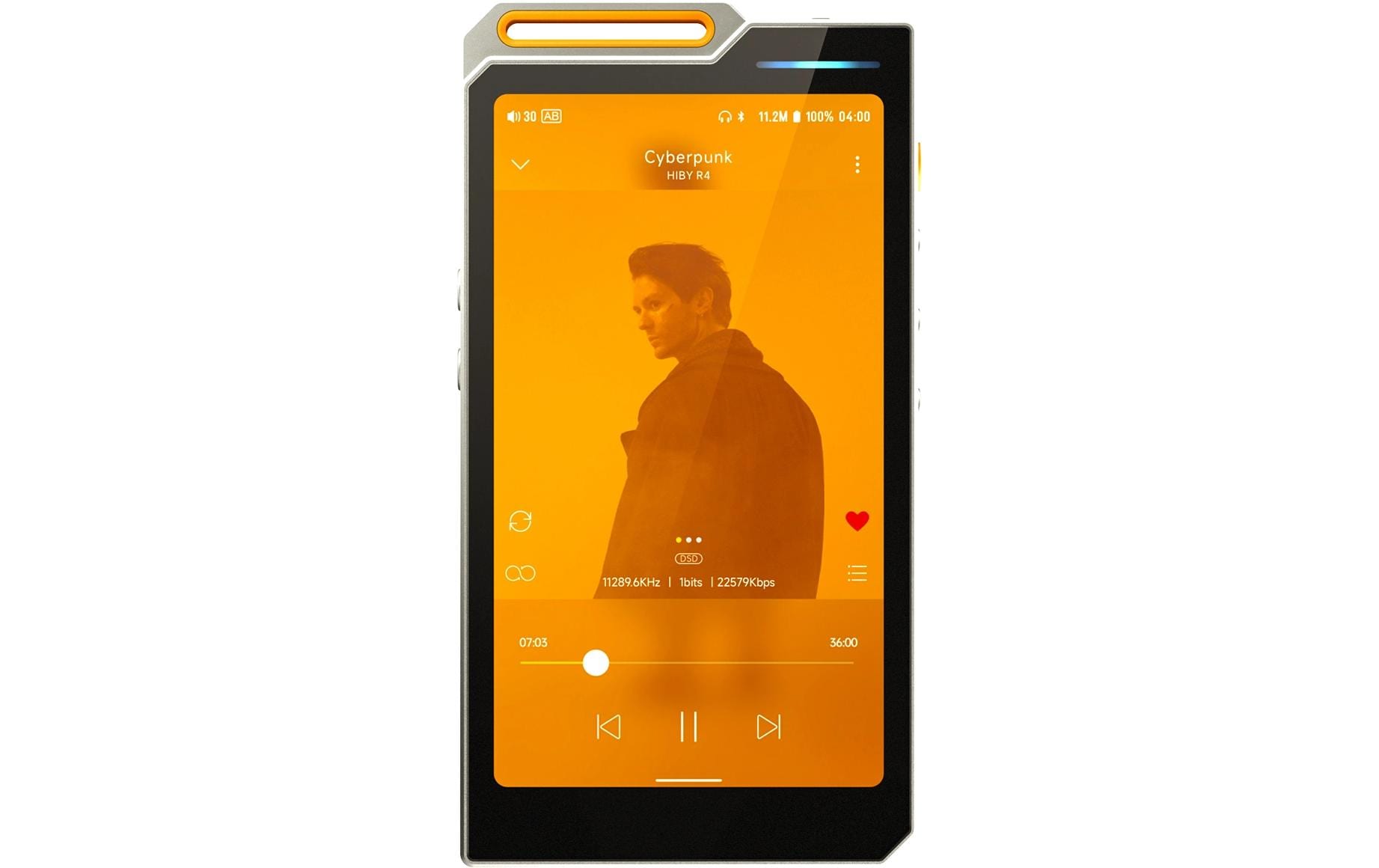 HiBy R4 Orange Hi-Res Musikplayer, Android 12, 32 GB