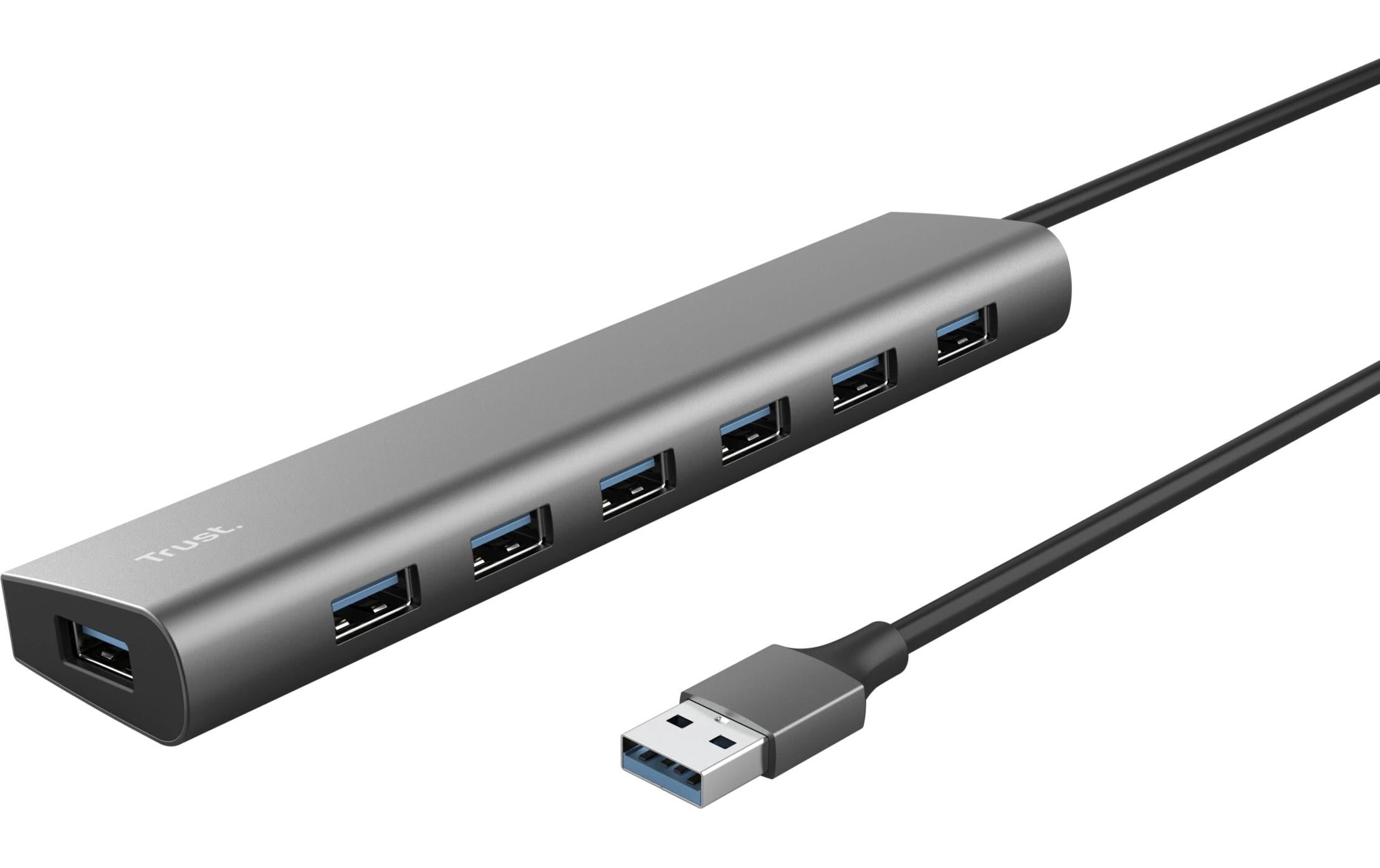 Trust Halyx USB 3.2 Gen1-Hub mit 7 Ports USB-A HUB mit USB-C Input