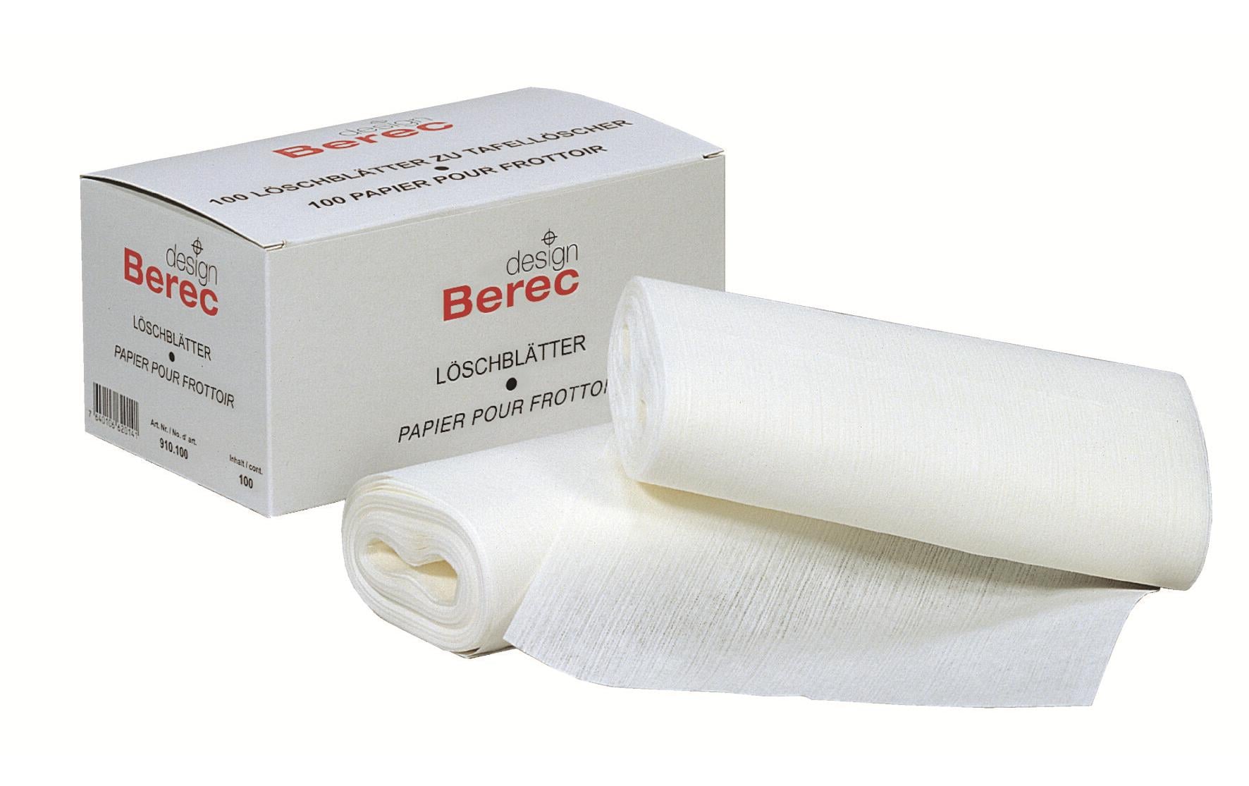 Berec Whiteboard Löscher, 100 Stk Ersatz-Löschpapier