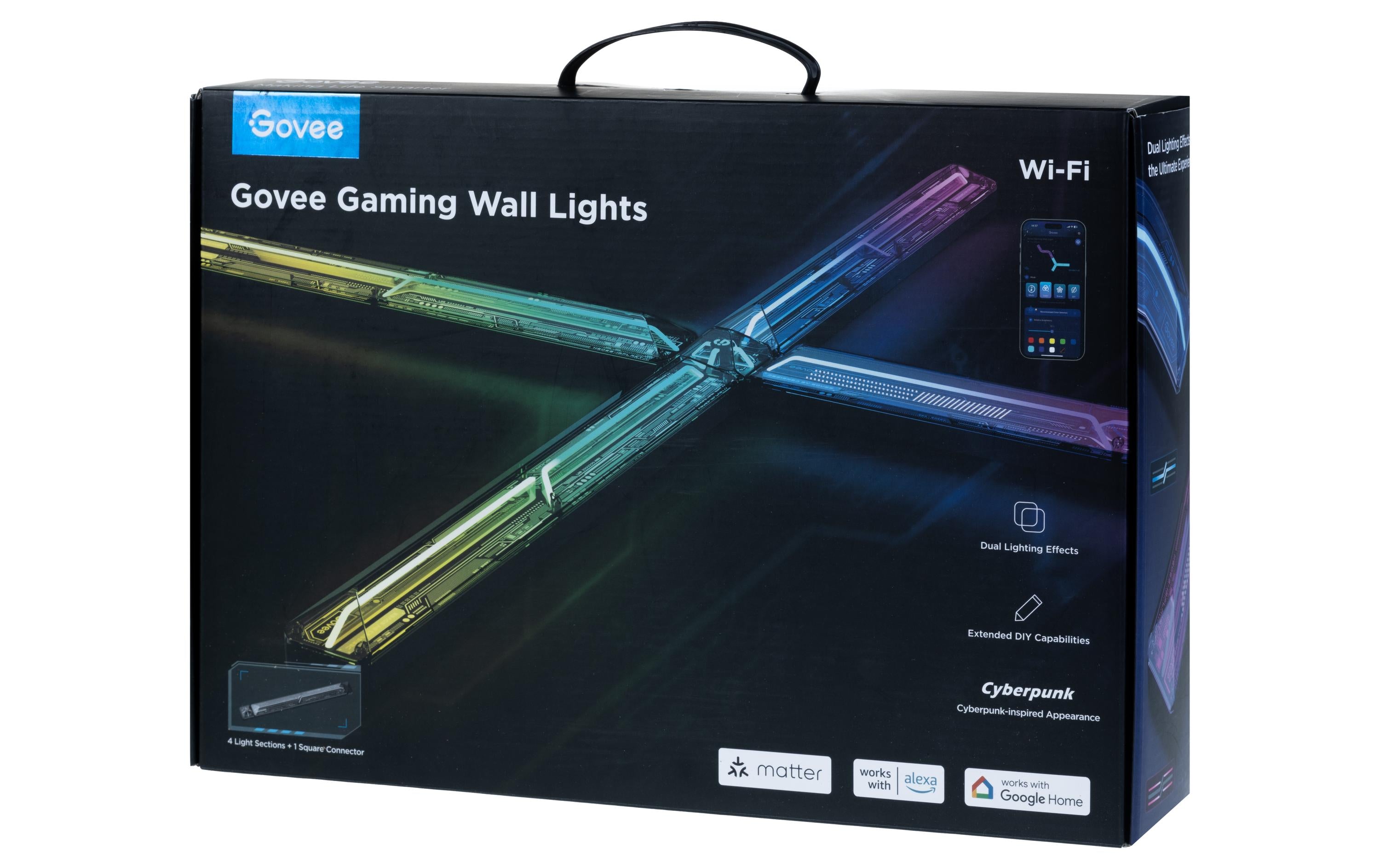 Govee Gaming Wall light RGBIC-Segmentfarben, 36V/2A