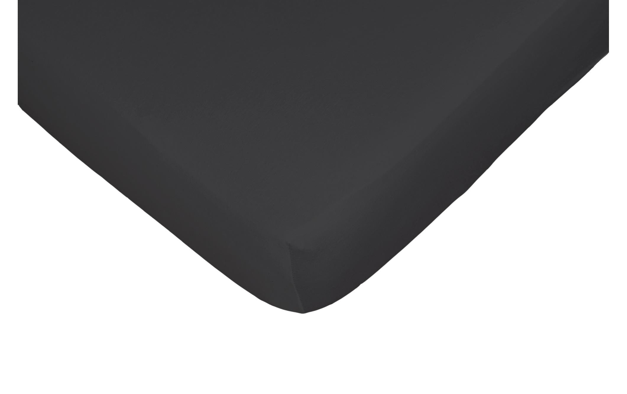 Nobilium Fixleintuch Nela Anthrazit 90-100x200cm, Stretchline-Fix, 95% BW