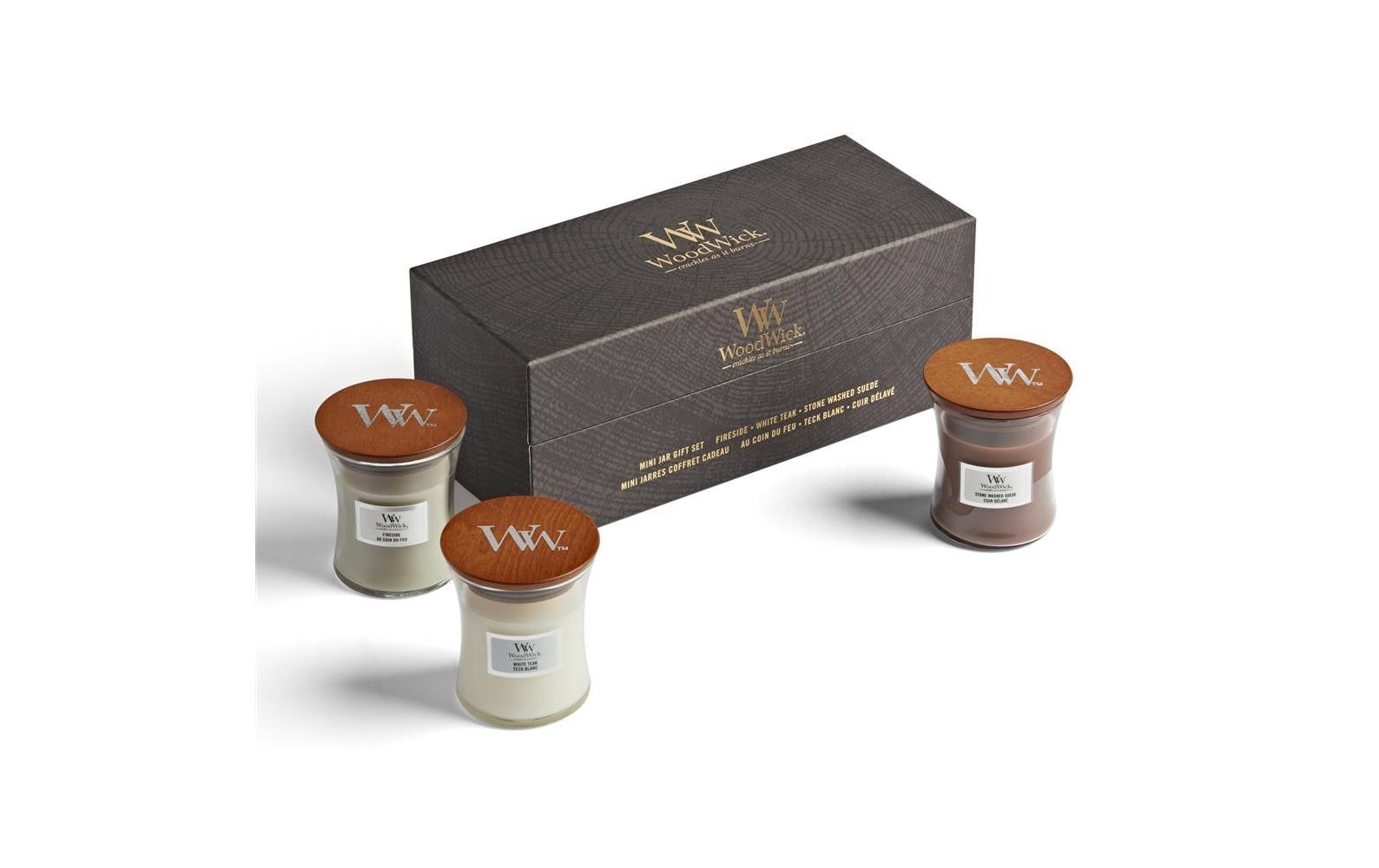Woodwick Mini Jar Woody Giftset 3 Mini Jar