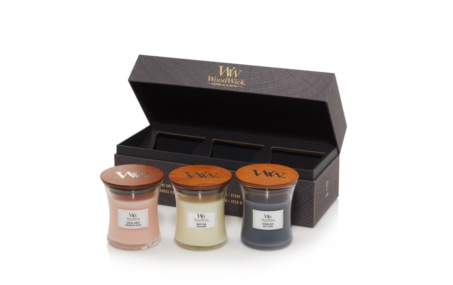 Woodwick Mini Jar Floral Giftset 3 Mini Jar