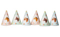 Partydeco Partyhut Pferd farbig, 16 x 11 cm, 6 Stück