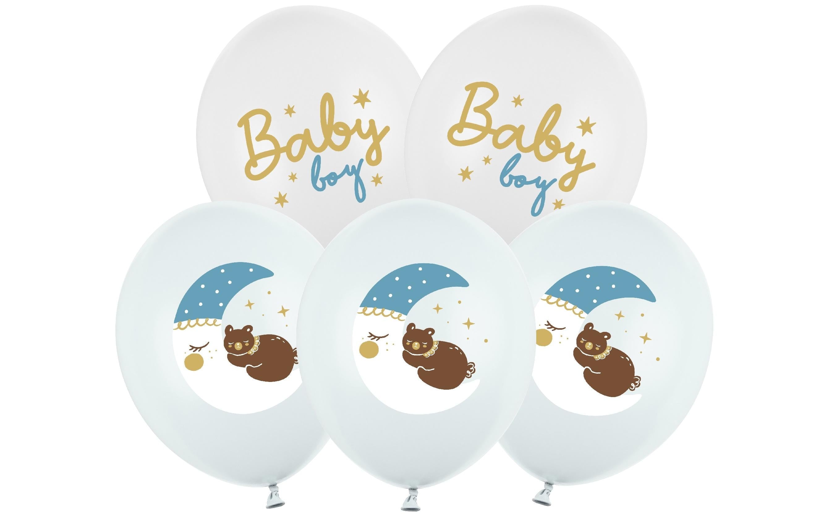 Partydeco Ballon Baby Boy mix, blau, 30 cm, 30 Stk
