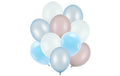 Partydeco Ballon Set blautöne blau/weiss, 30 cm, 10 Stück