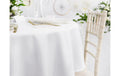 Partydeco Tischdecke rund weiss, D 300 cm, Stoff