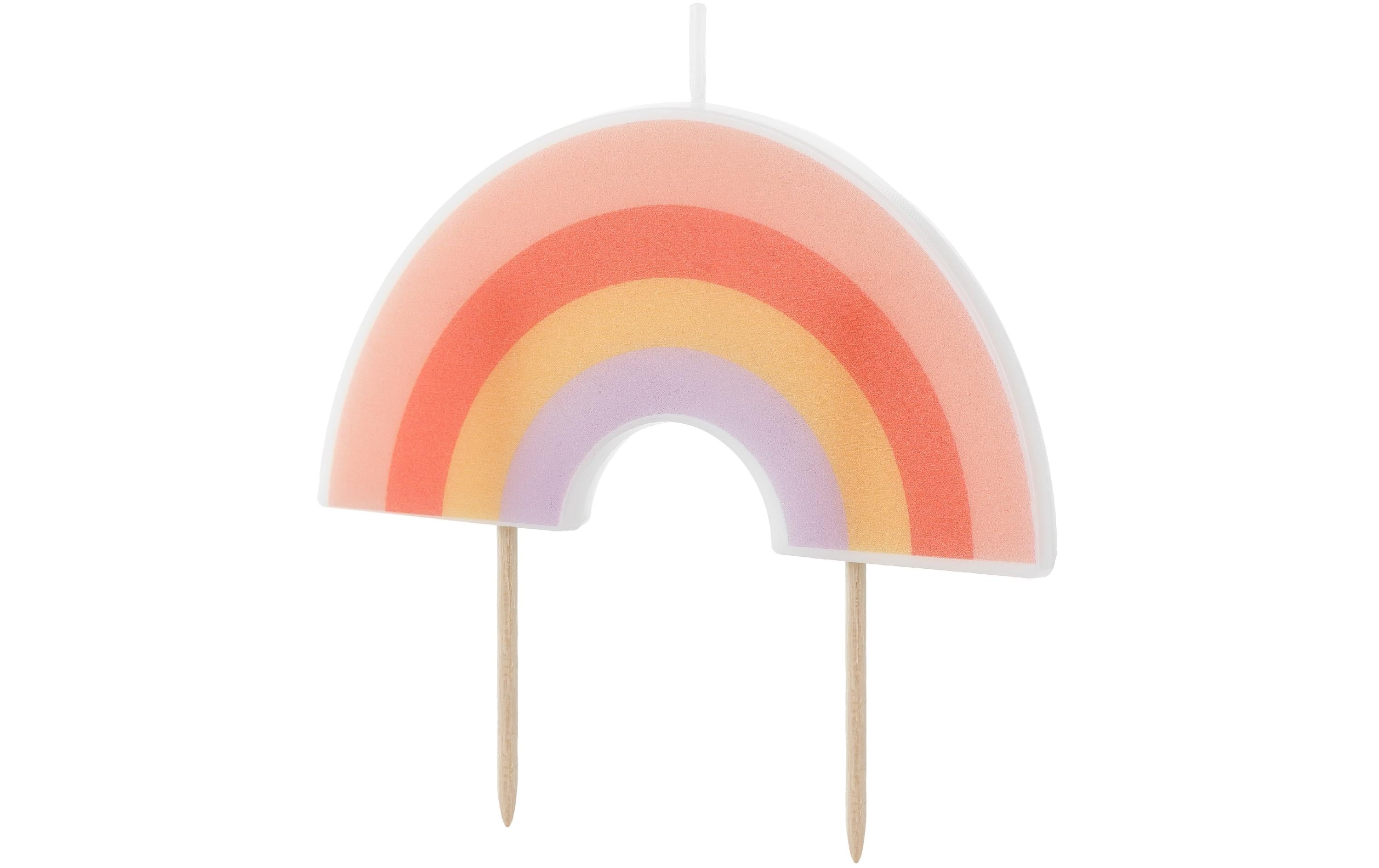 Partydeco Geburtstagskerzen Regenbogen 4.5 cm, 1 Stück