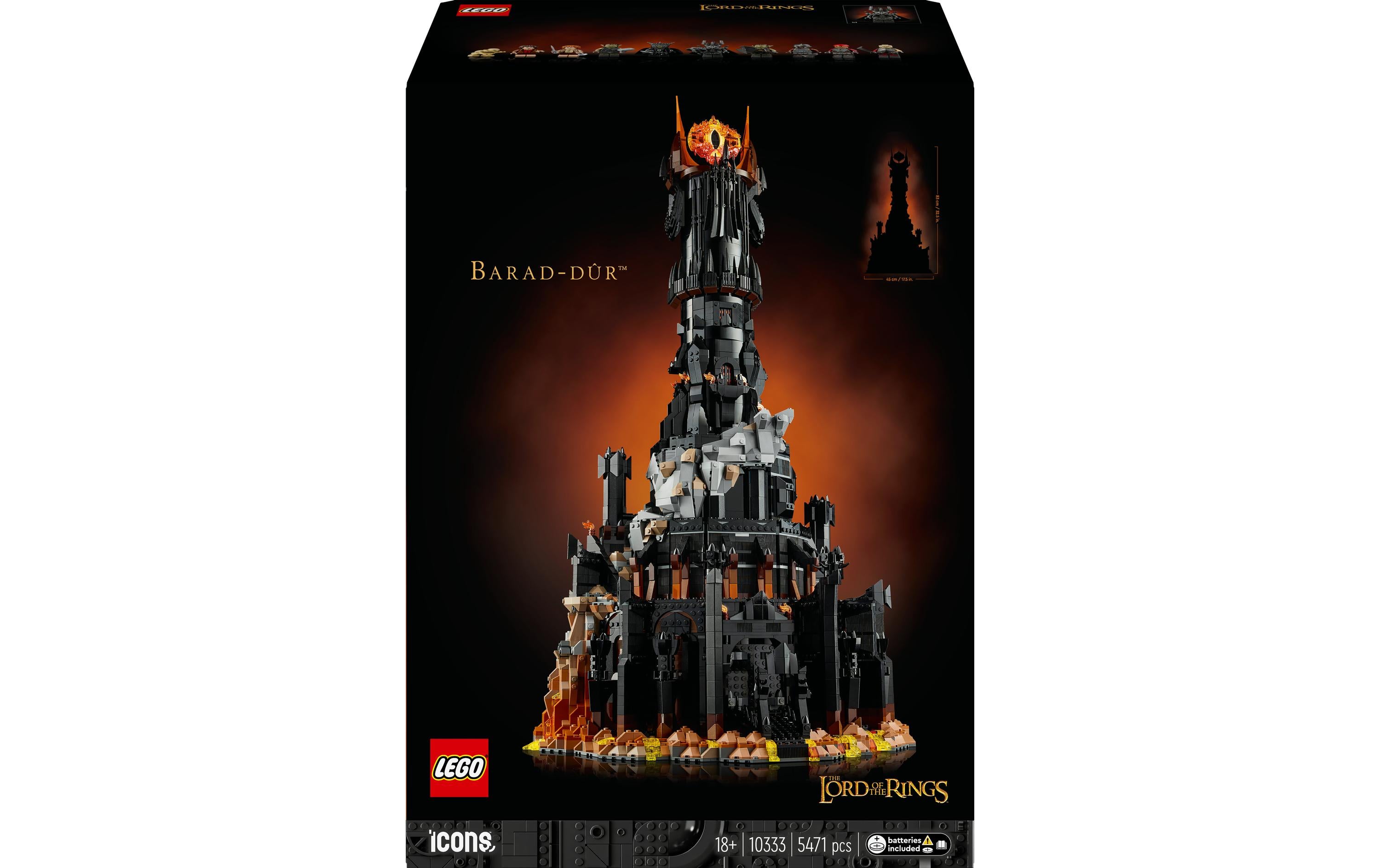 LEGO Der Herr der Ringe: Barad-dûr™ Alter: 18+ Teile: 5471