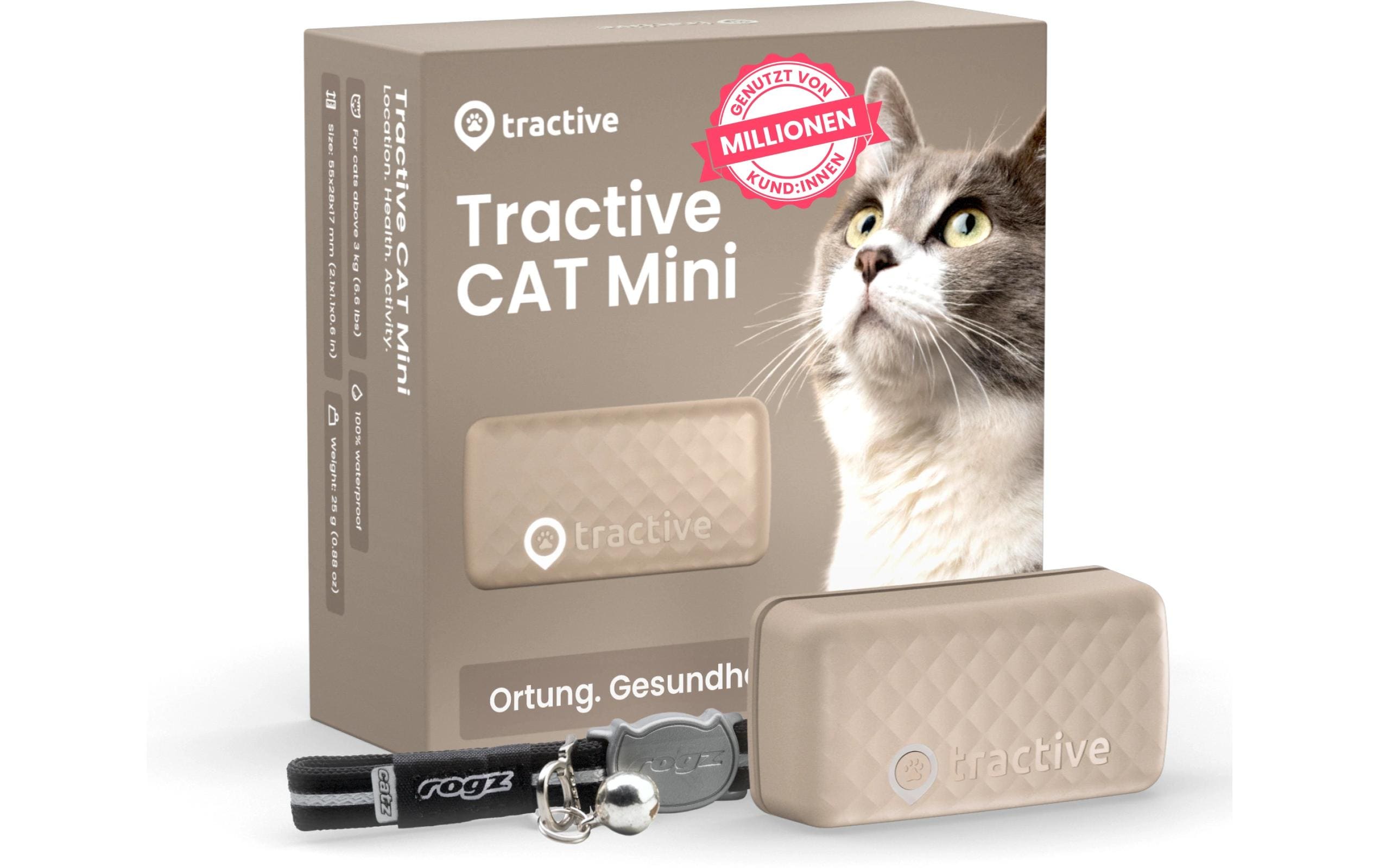 Tractive Katzen Tracker GPS LTE MINI braun