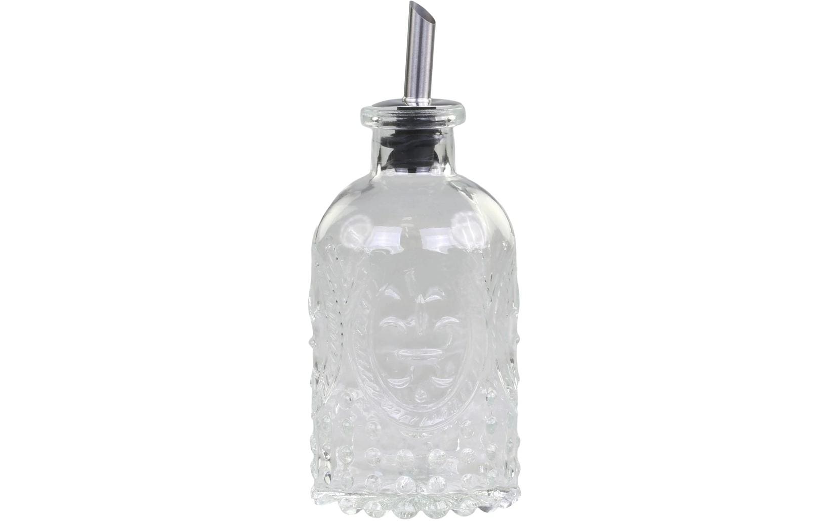 Chic Antique Zuckerdose mit Ausschenker 16x7cm(HxD), Glas,rostfreier Stahl, Silikon