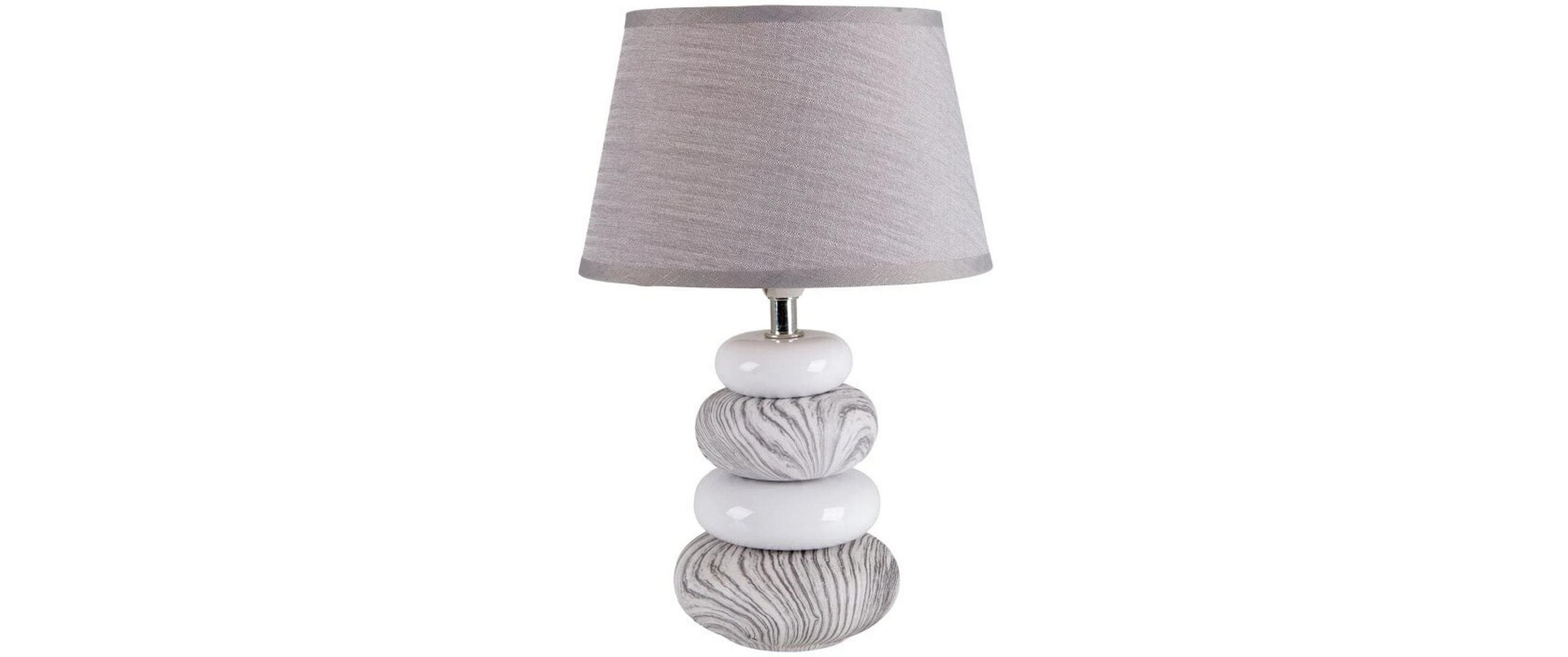 Näve Stoney Tischleuchte weiss/grau E14, 40W, IP20