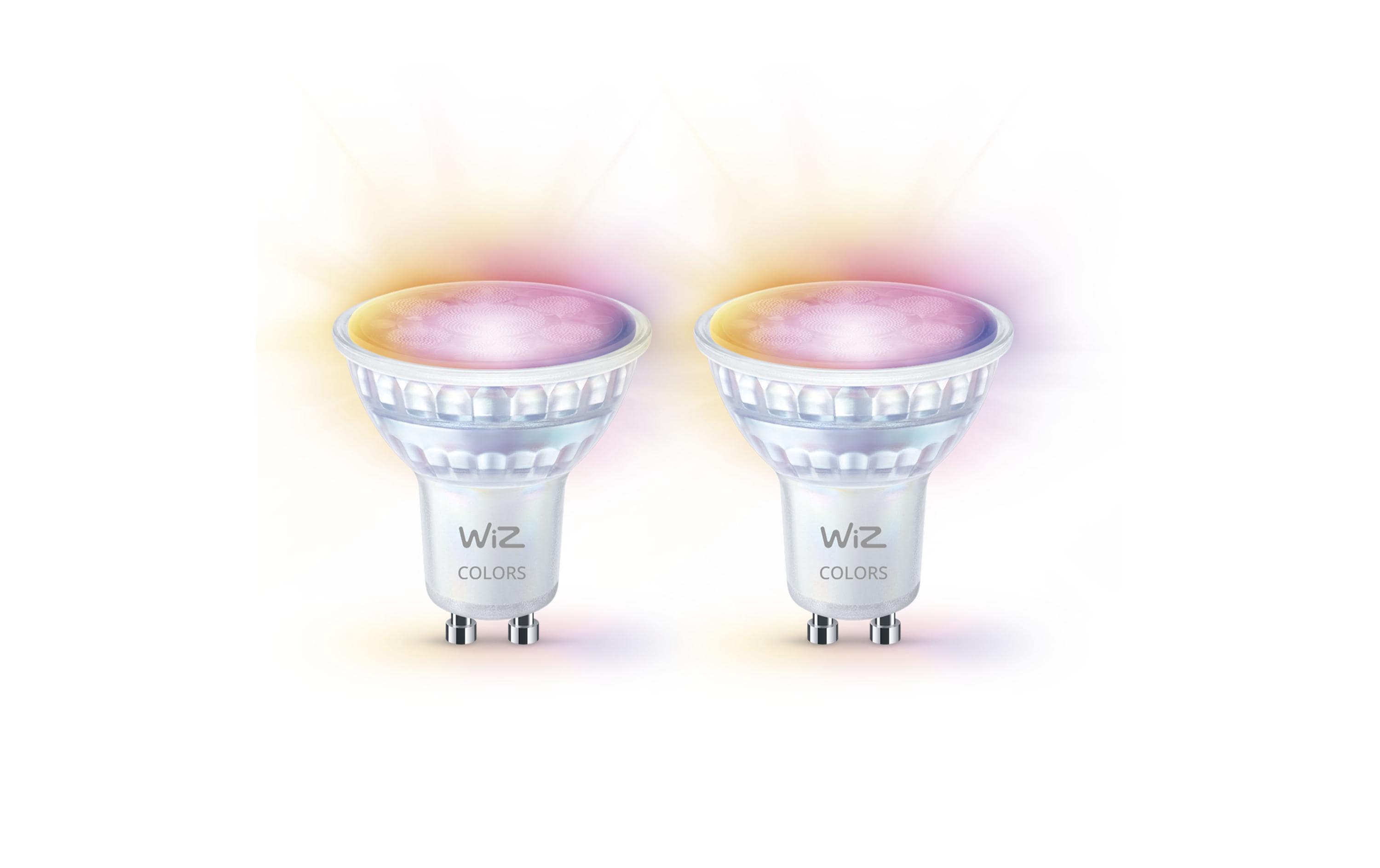WiZ Leuchtmitte White & Color GU10 50W, GU10, Doppelpack