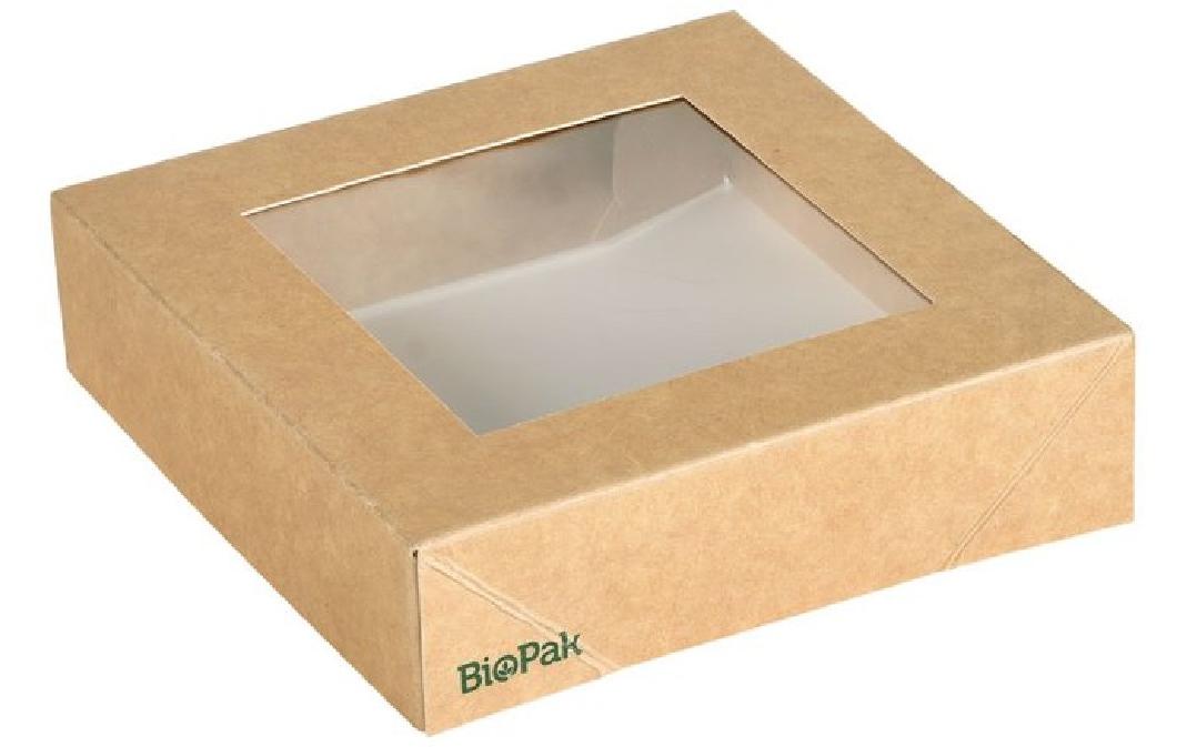 Duni Viking Cube Deckel m. Fenster für 510/820ml, braun 300 Stk.