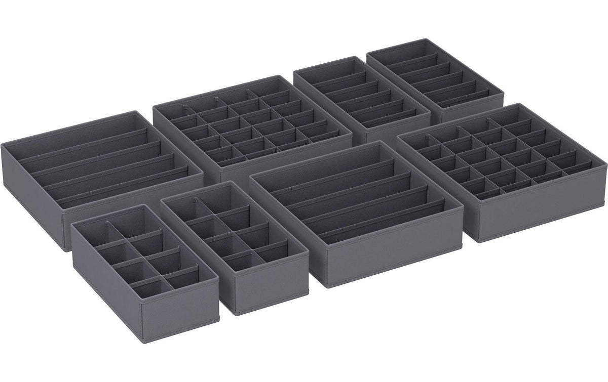 Songmics Aufbewahrungsboxen für Unterwäsche verschiedene  Grössen, PE-Platte,Vliesstoff