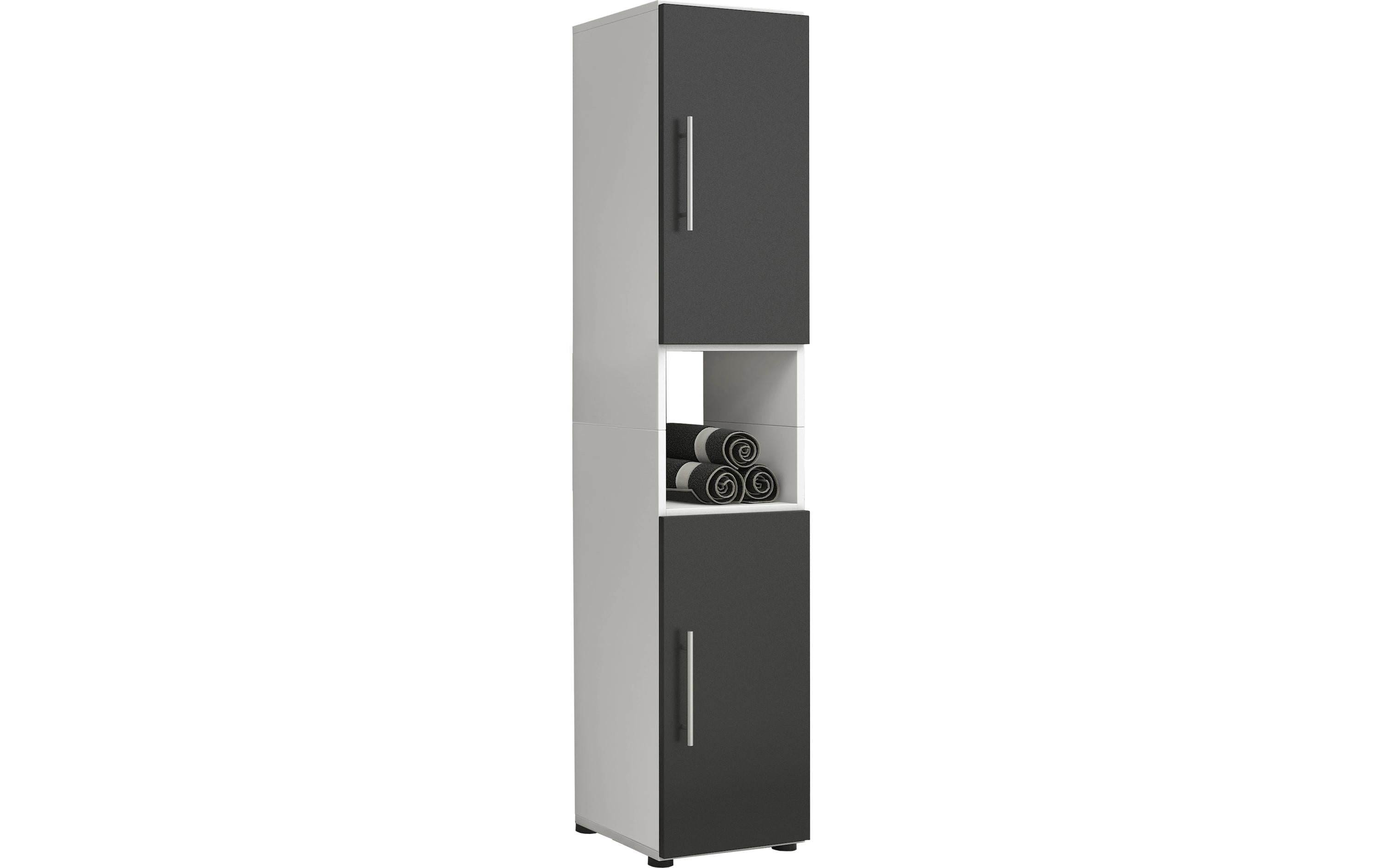VCM Badschrank Flandu Schwarz