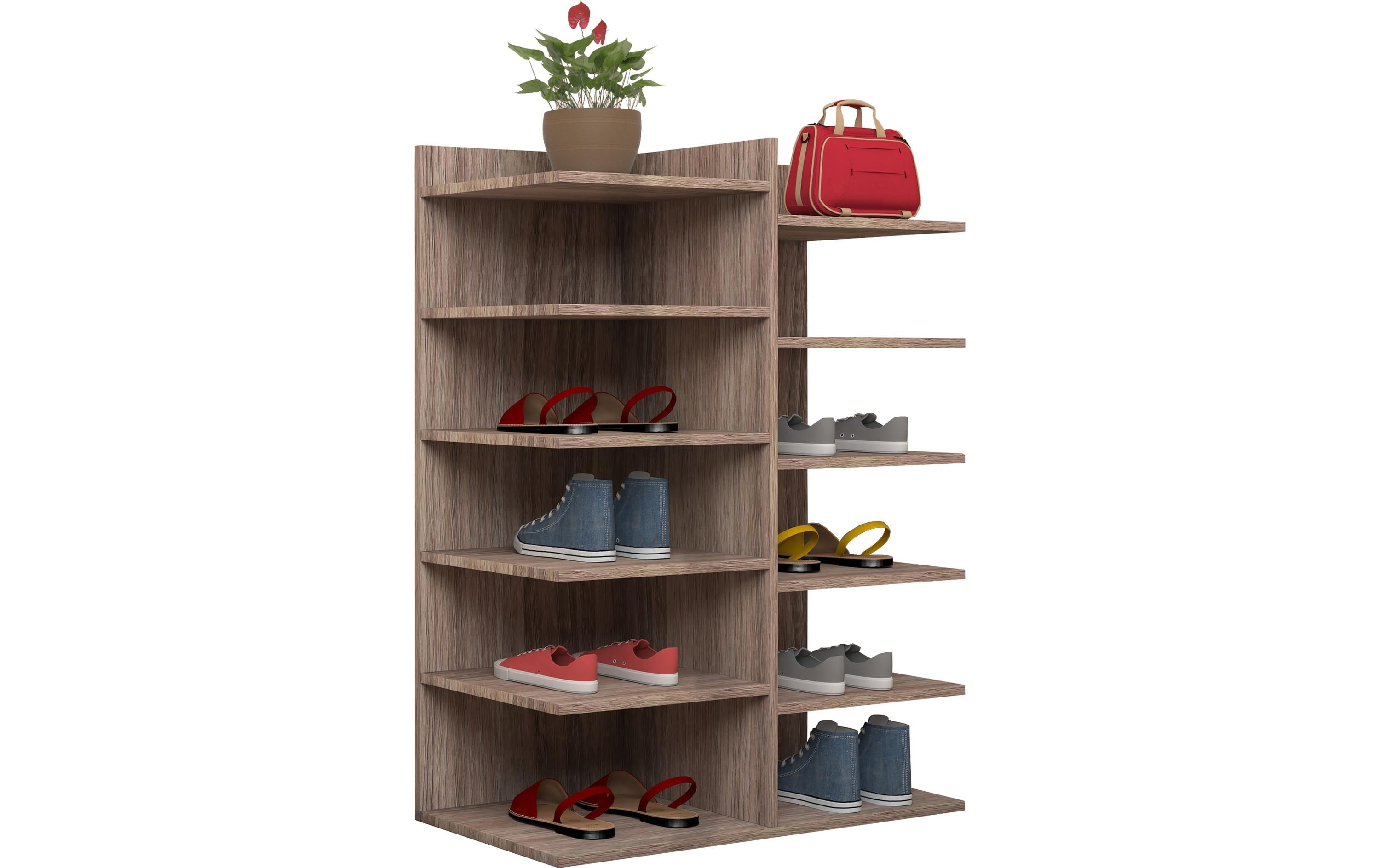 VCM Schuhregal Enosa Sonoma-Eiche