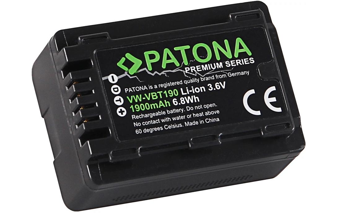 PATONA Premium Akku VBT190, 2020 mAh /3.6V für Panasonic Camcorder
