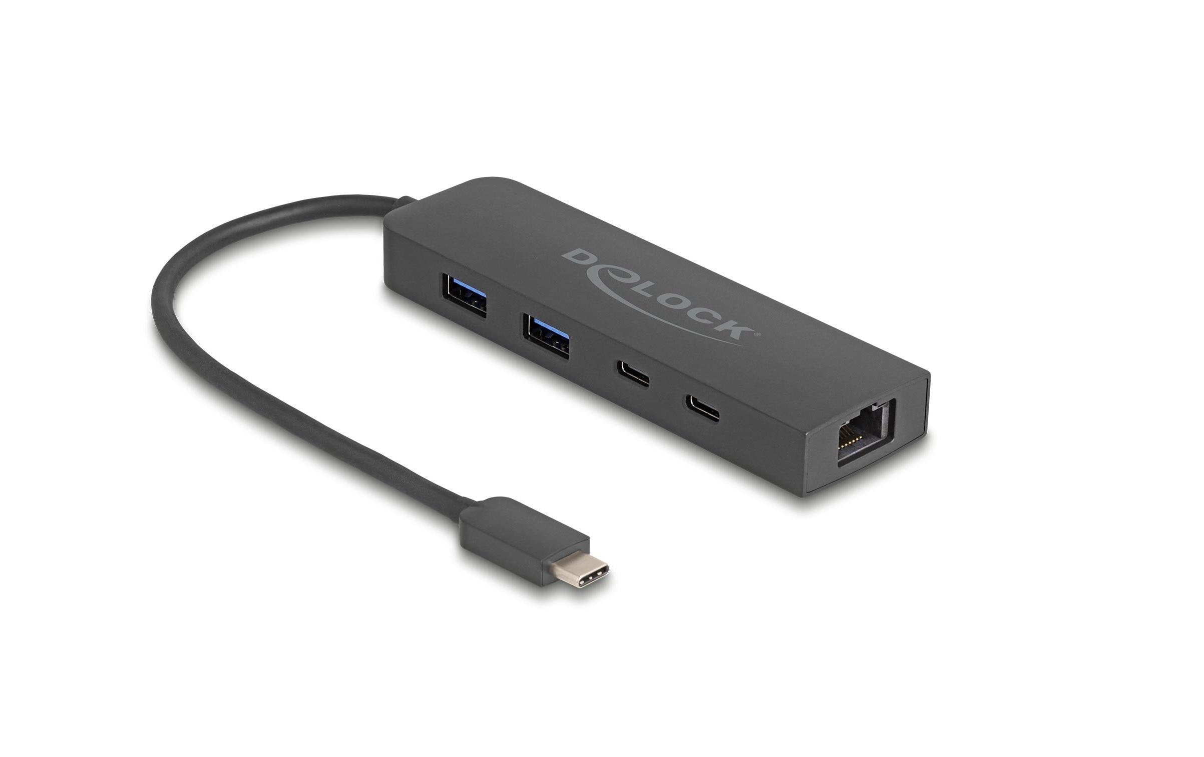 Delock 10 Gbps USB Hub mit 2.5 Gigabit LAN Port und PD 85 W