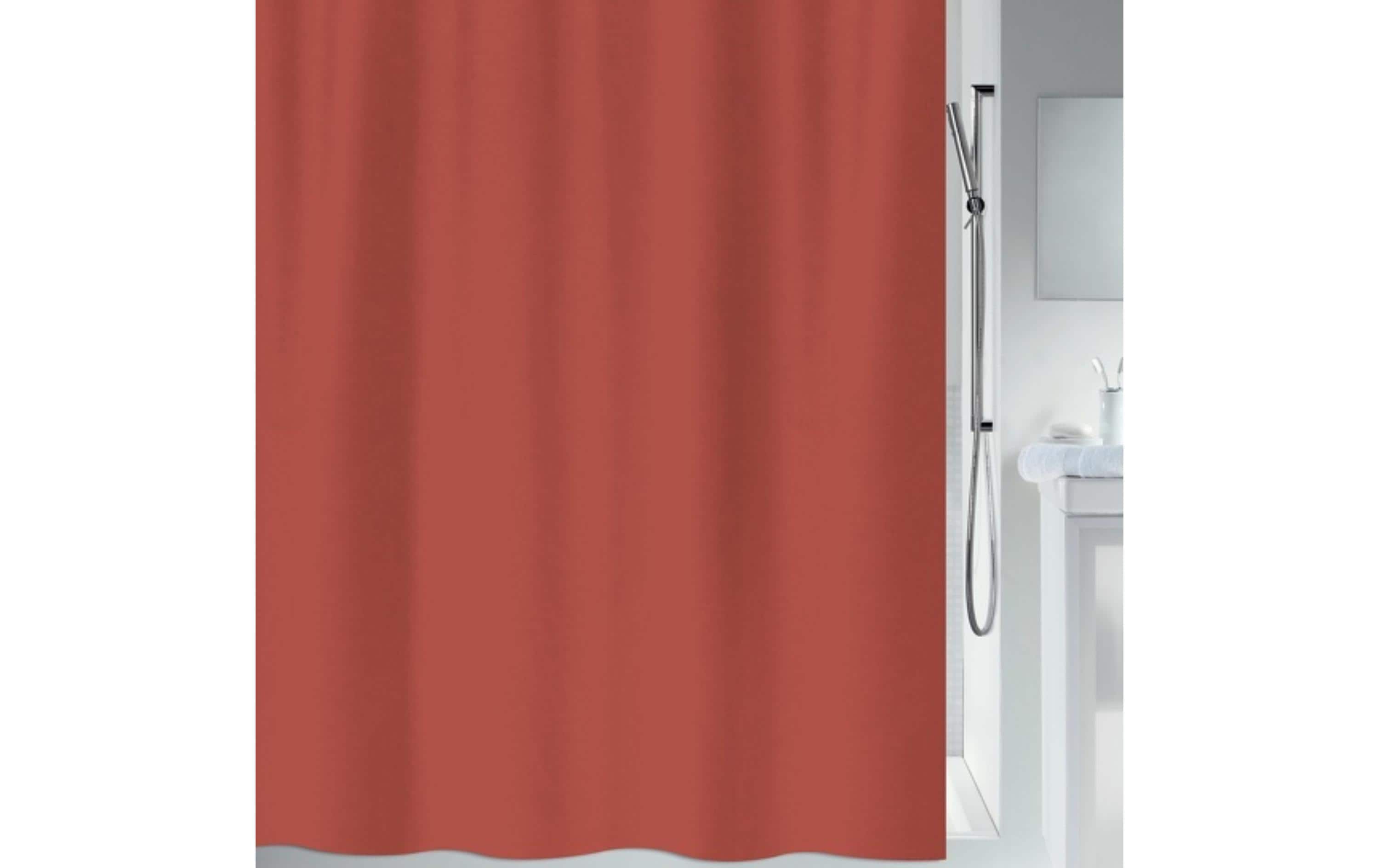 spirella Duschvorhang Primo, Terracotta 180x180 cm, Polyester, waschbar 40 Grad