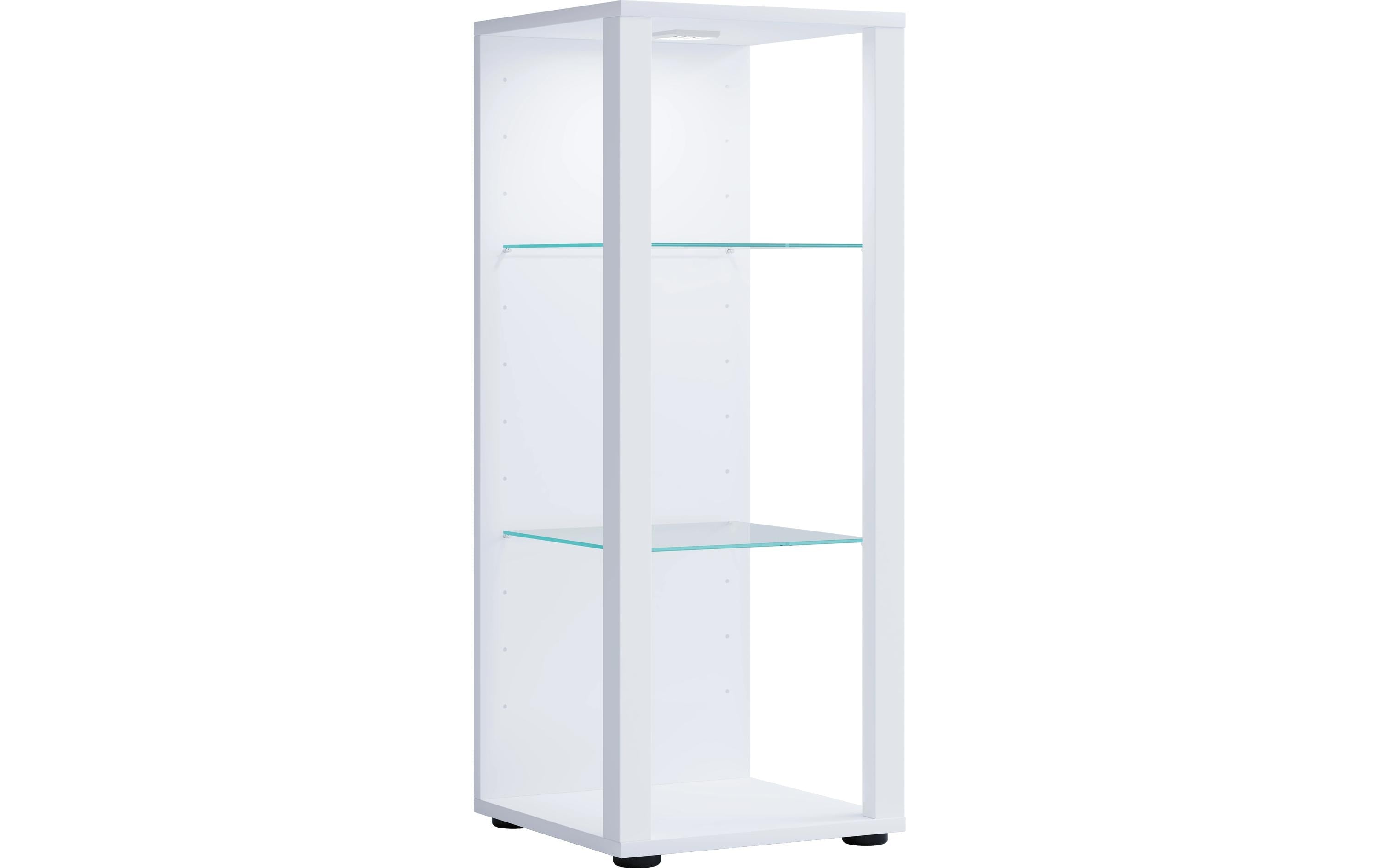 VCM Standvitrine Glasol M Weiss