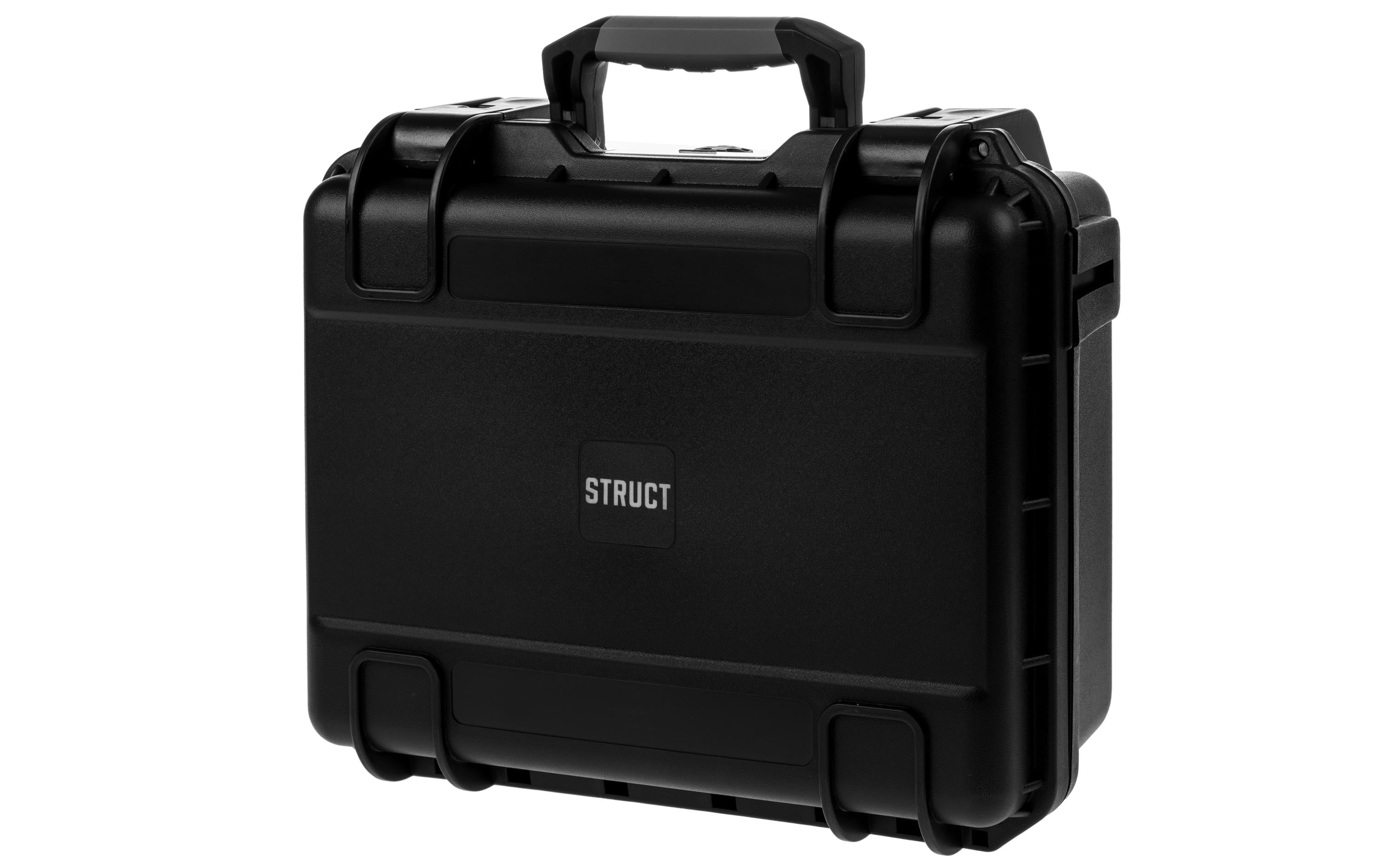 STRUCT Kunststoffkoffer D3215, schwarz mit Schaumstoffeinlage, 318X280X150