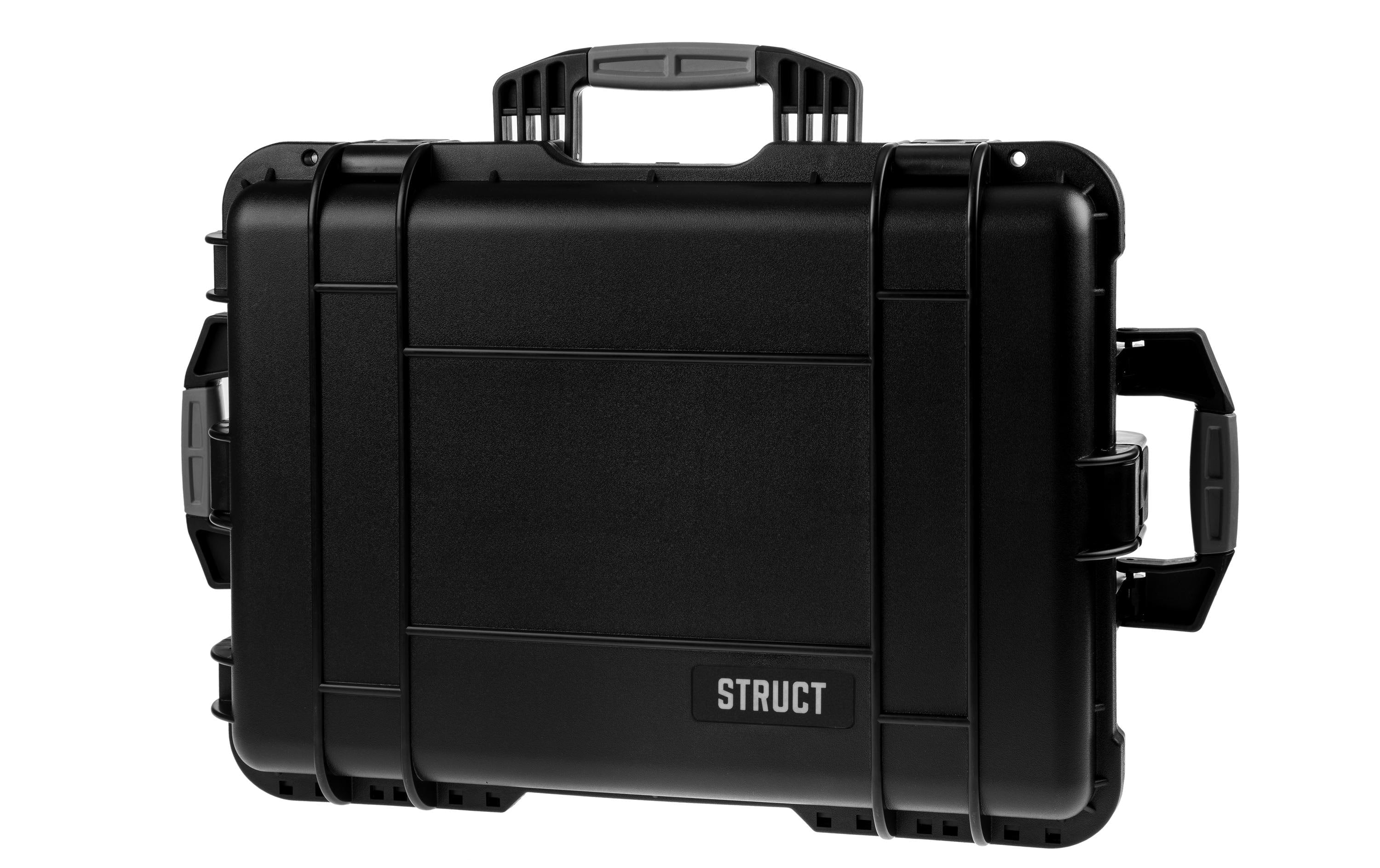 STRUCT Kunststoffkoffer D5924, schwarz mit Schaumstoffeinlage, 596X440X240