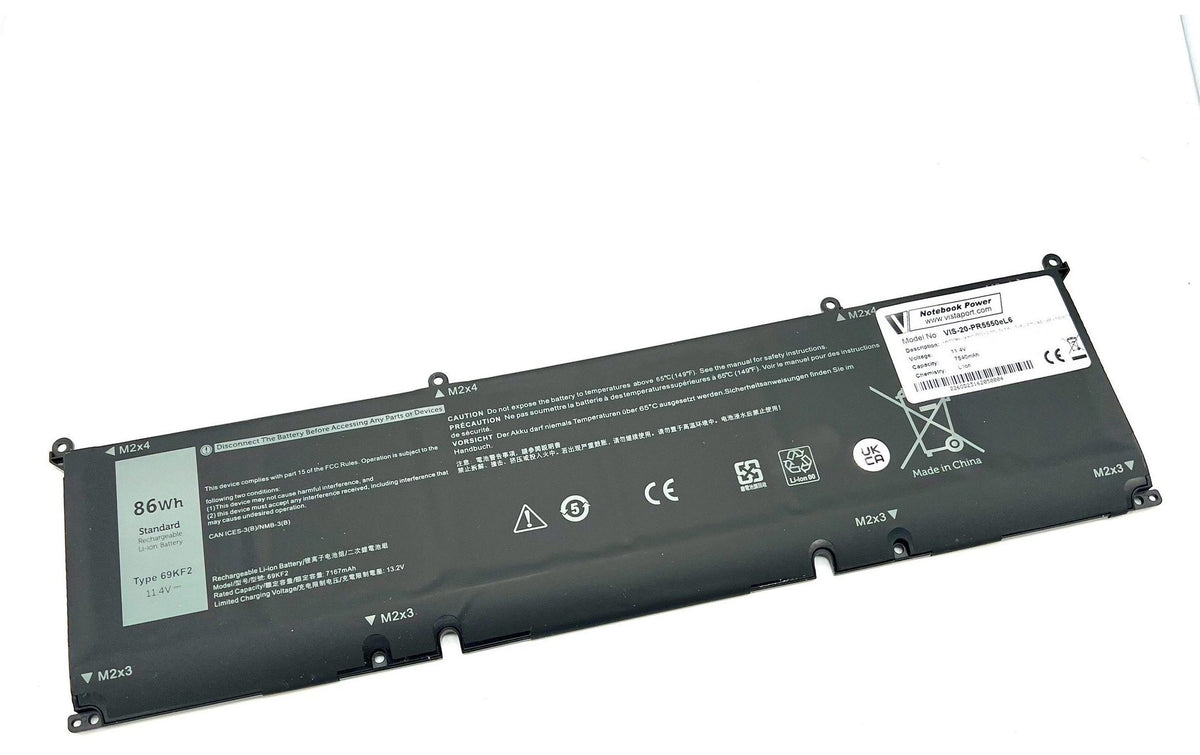 Vistaport Notebook  Akku für DELL 11.4V 7540mAh, 86 Wh