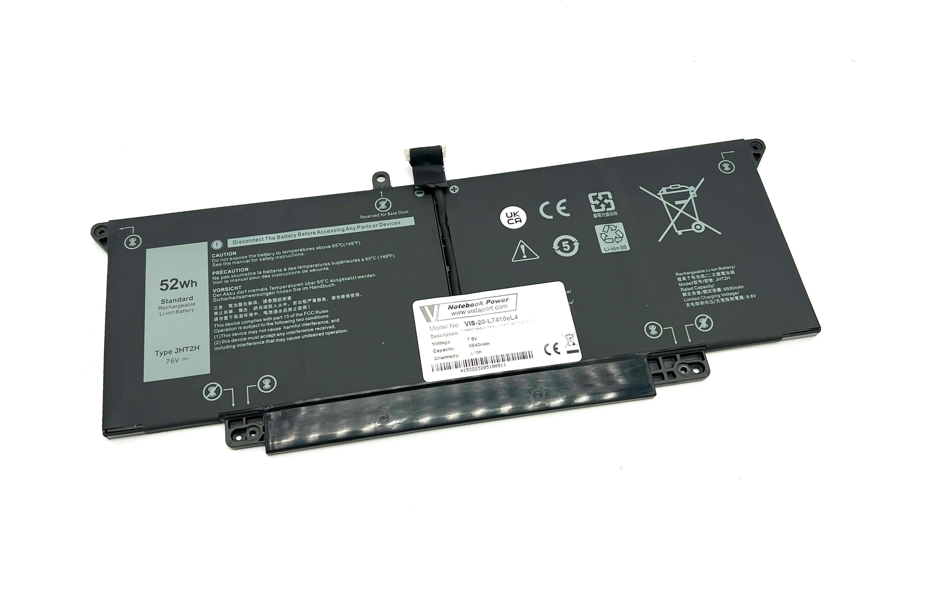 Vistaport Notebook  Akku für DELL 7.6V 6840mAh, 52 Wh