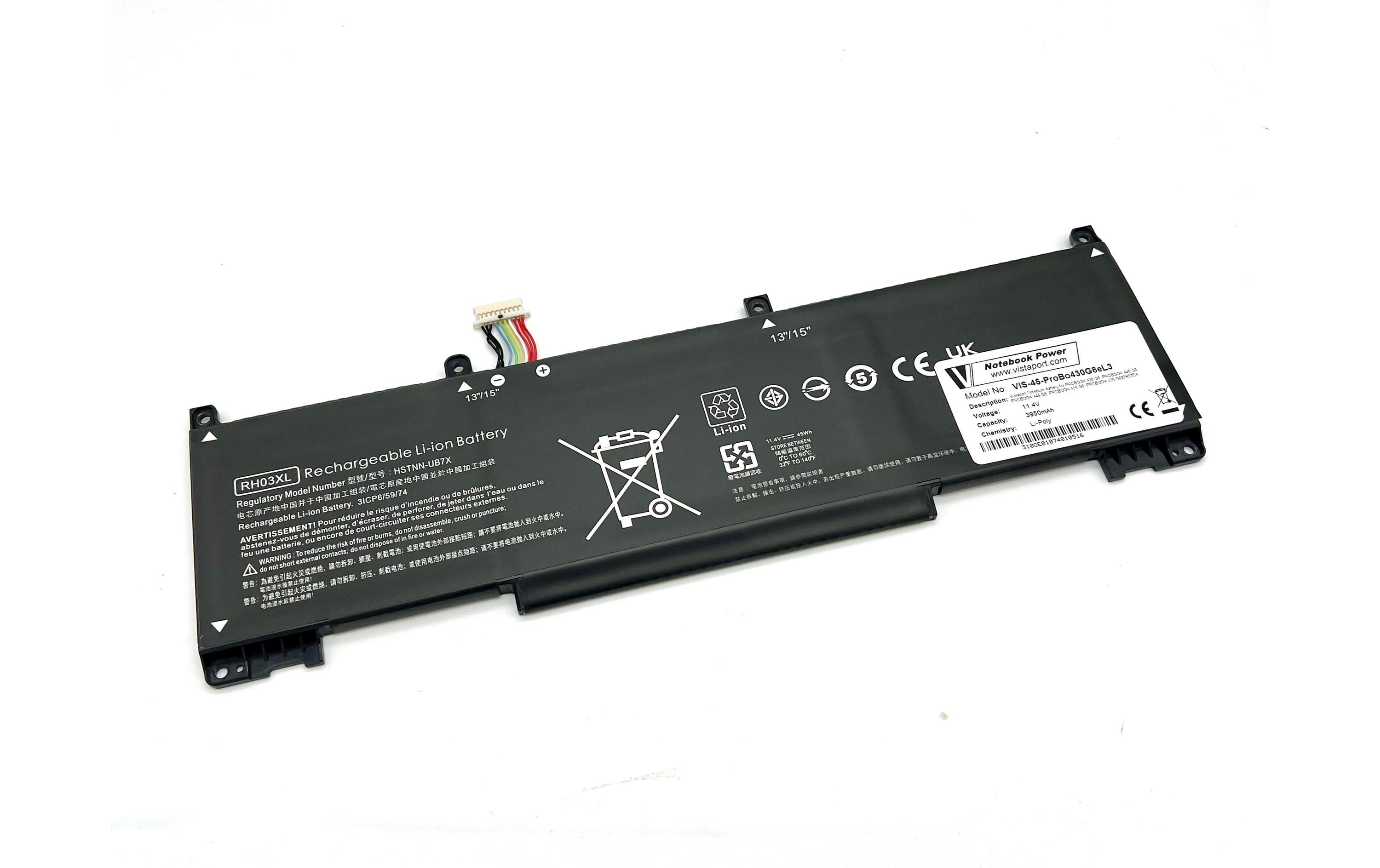 Vistaport Notebook  Akku für HP 11.4V 3950mAh, 45 Wh