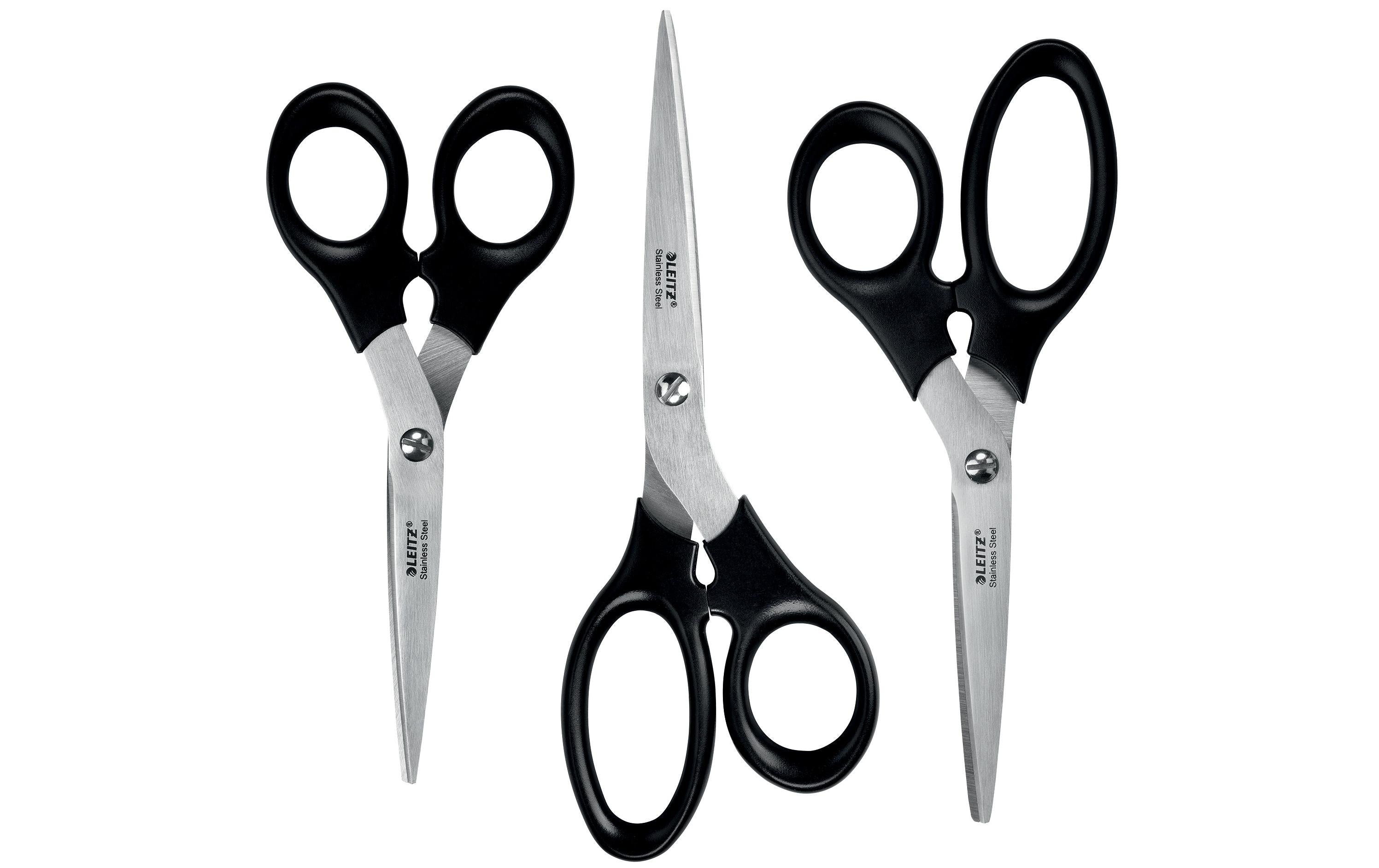 Leitz Schere Edelstahl 3er Set 16.5/18.5/20cm, für Links- und Rechtshänder