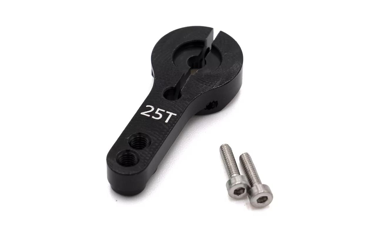 Hobbytech Servo Arm 25T. Racing steering in aluminium Black