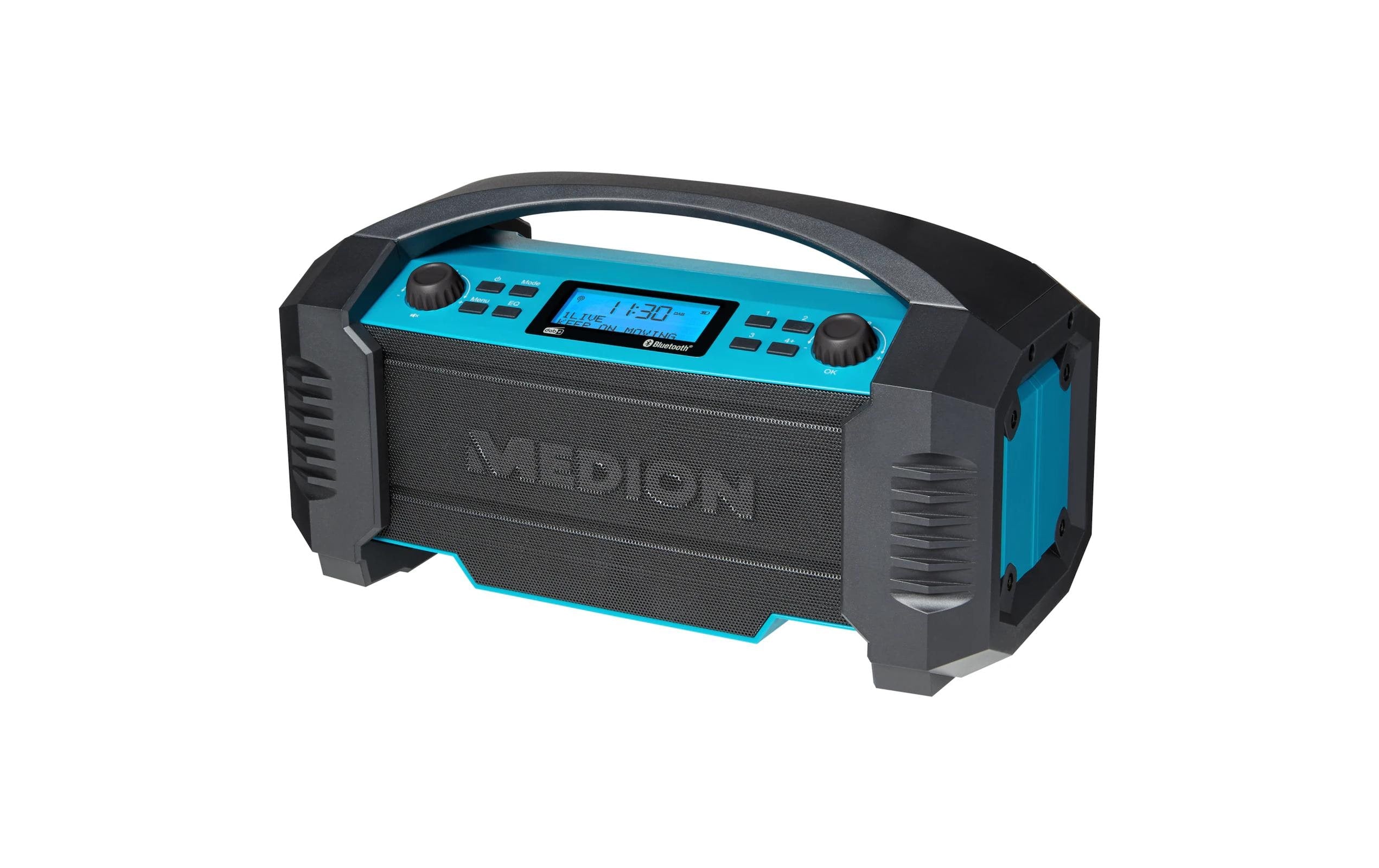 Medion LIFE E66050 Baustellenradio DAB+, PLL-UKW, LCD, IP54, Akku