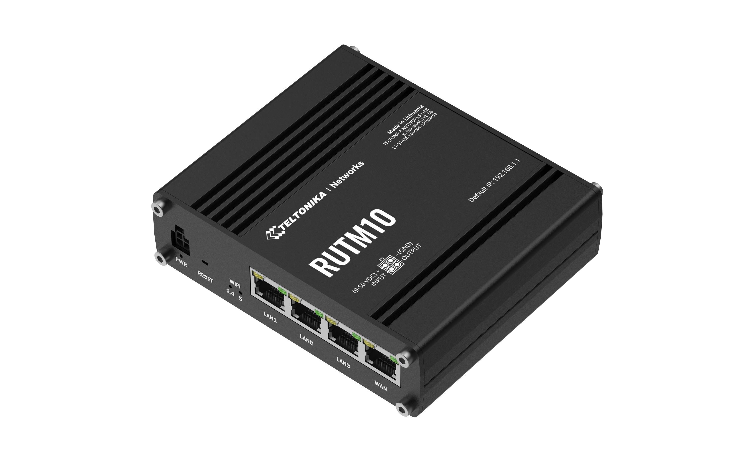 Teltonika WiFi-5 Industrierouter RUTM10 300/876Mbps, 4x GE, VPN