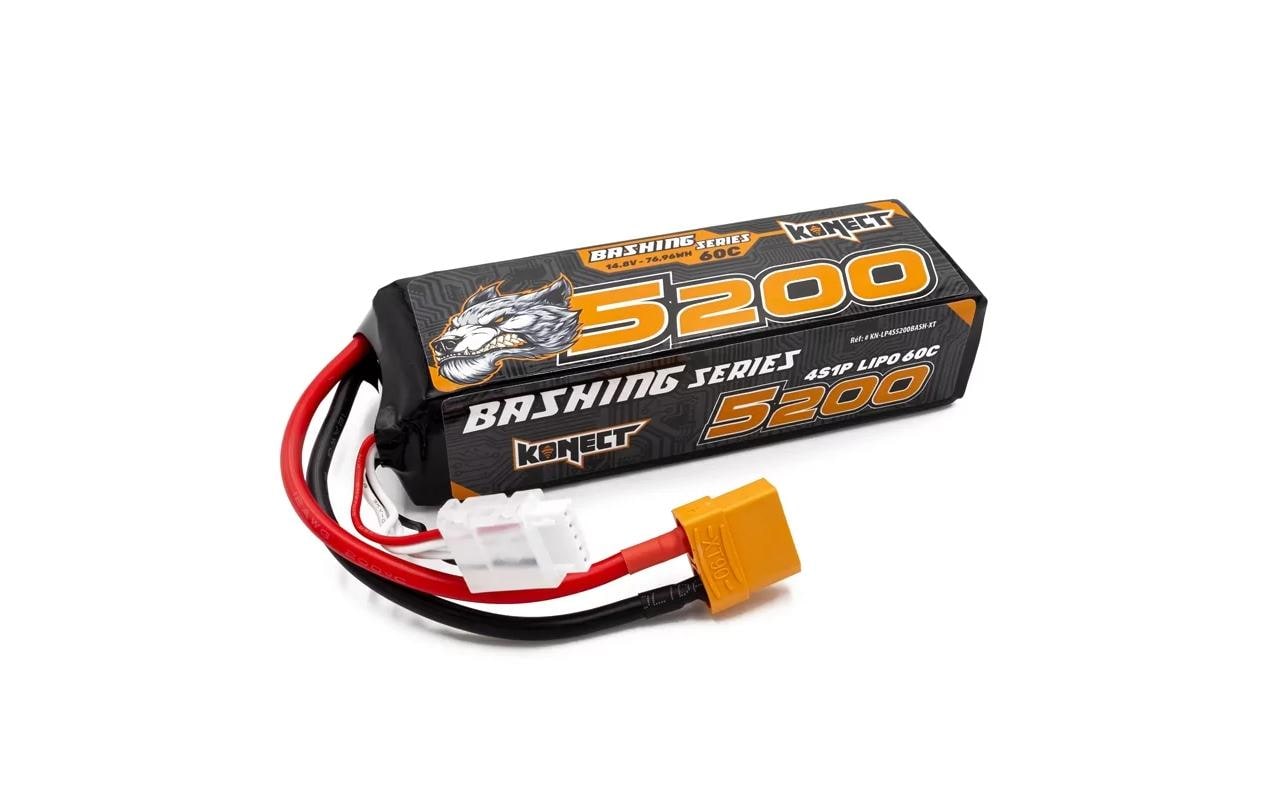 Konect Lipo 5200mah 14.8V 60C 4S1P 76.96Wh bash (XT90)