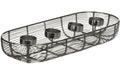 Eglo Adventskerzen Halter Hagony Metall, L 405, B 140, H 60, Silber