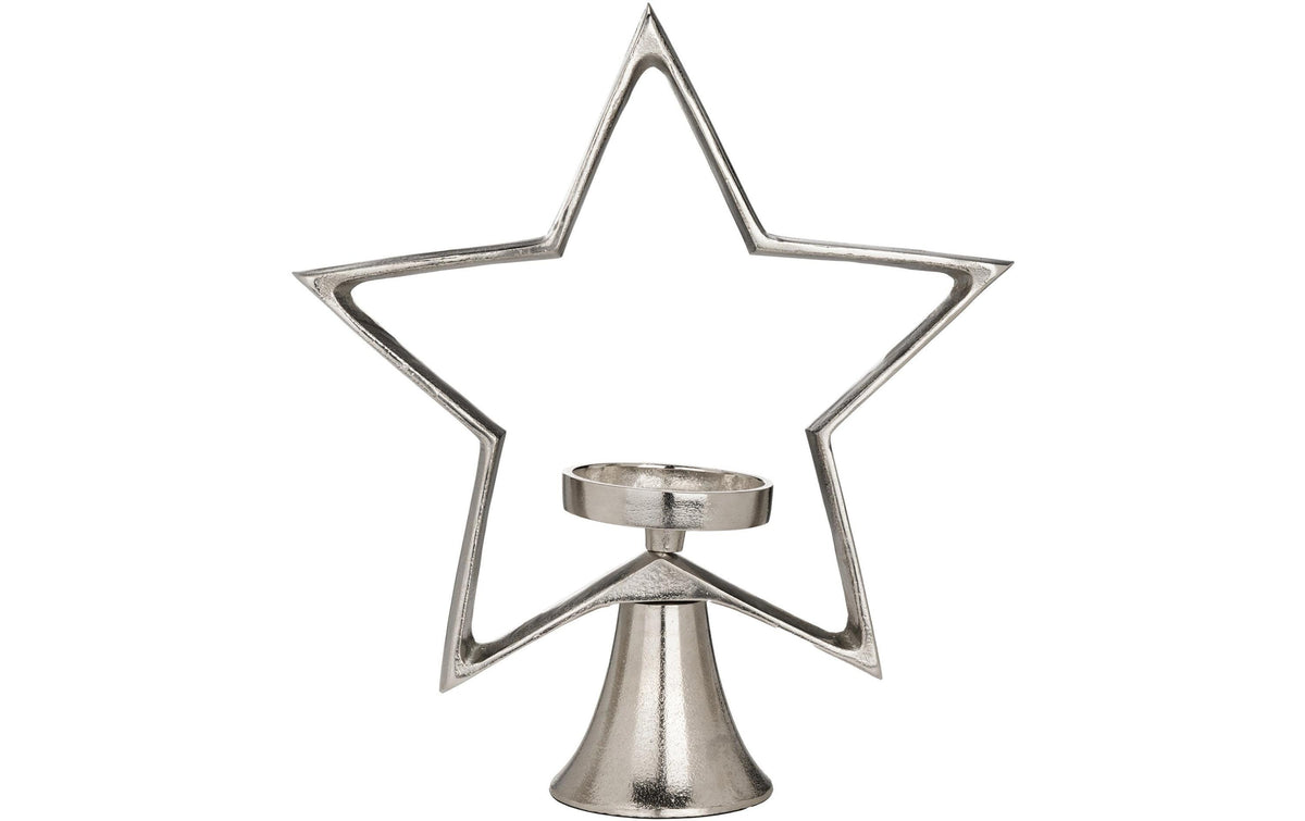 Eglo Kerzenhalter Stern Mukayle 41.5 cm Aluminium, L 410, B 95, H 415, Silber