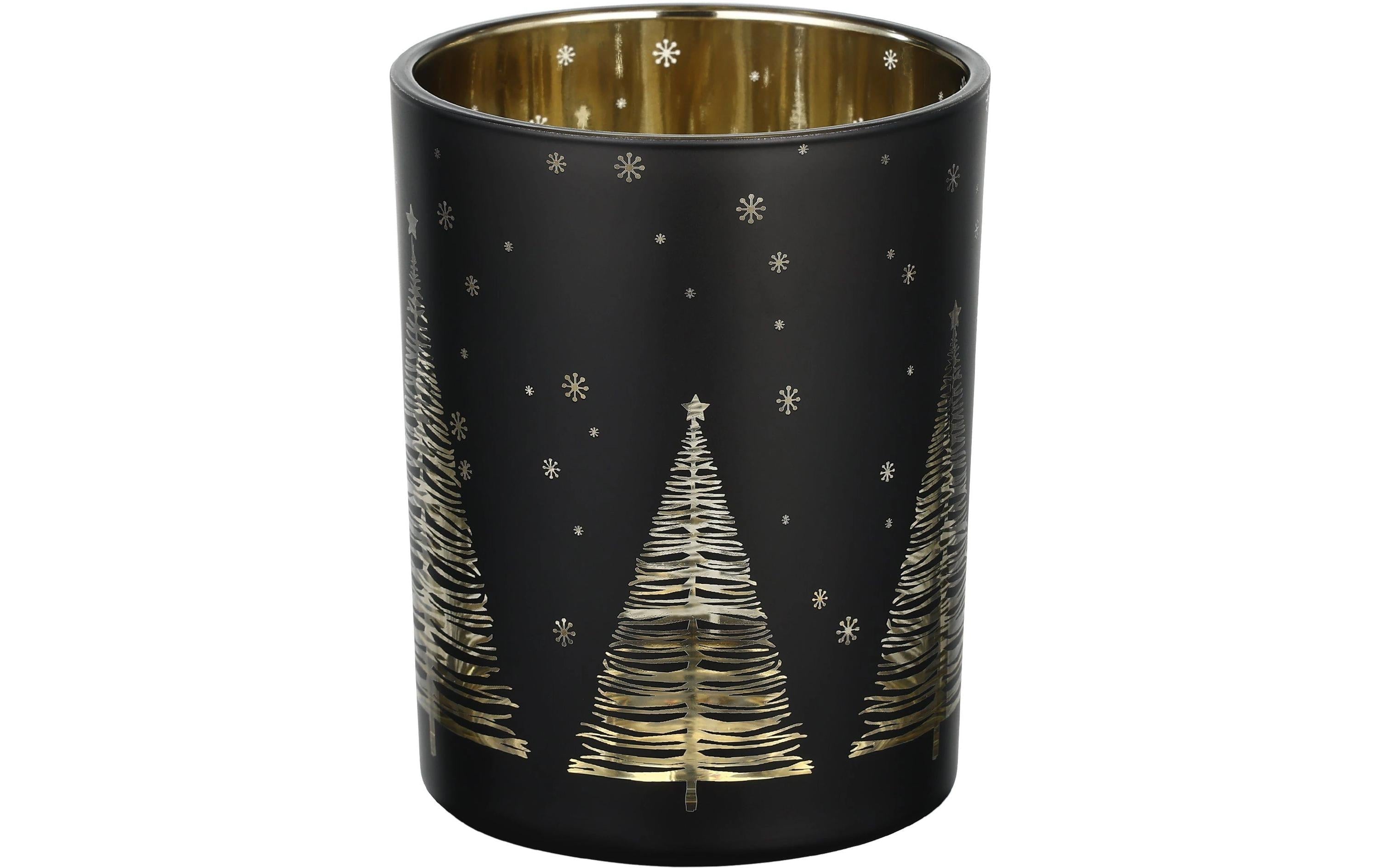 Eglo Windlicht Lukut 12.5 cm Schwarz/Gold, Ø 100, H 125
