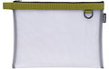 Nylon Bag A4 transparent olivgrün Reissverschlusstasche