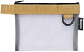 Nylon Bag A6 transparent sand Reissverschlusstasche