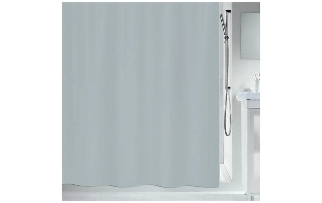 spirella Duschvorhang Primo, Grau 180x180 cm, Polyester, waschbar 40 Grad