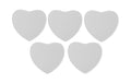 FTM Magnet Set à 5 Stk., Herz weiss, Keramik, für Sublimation