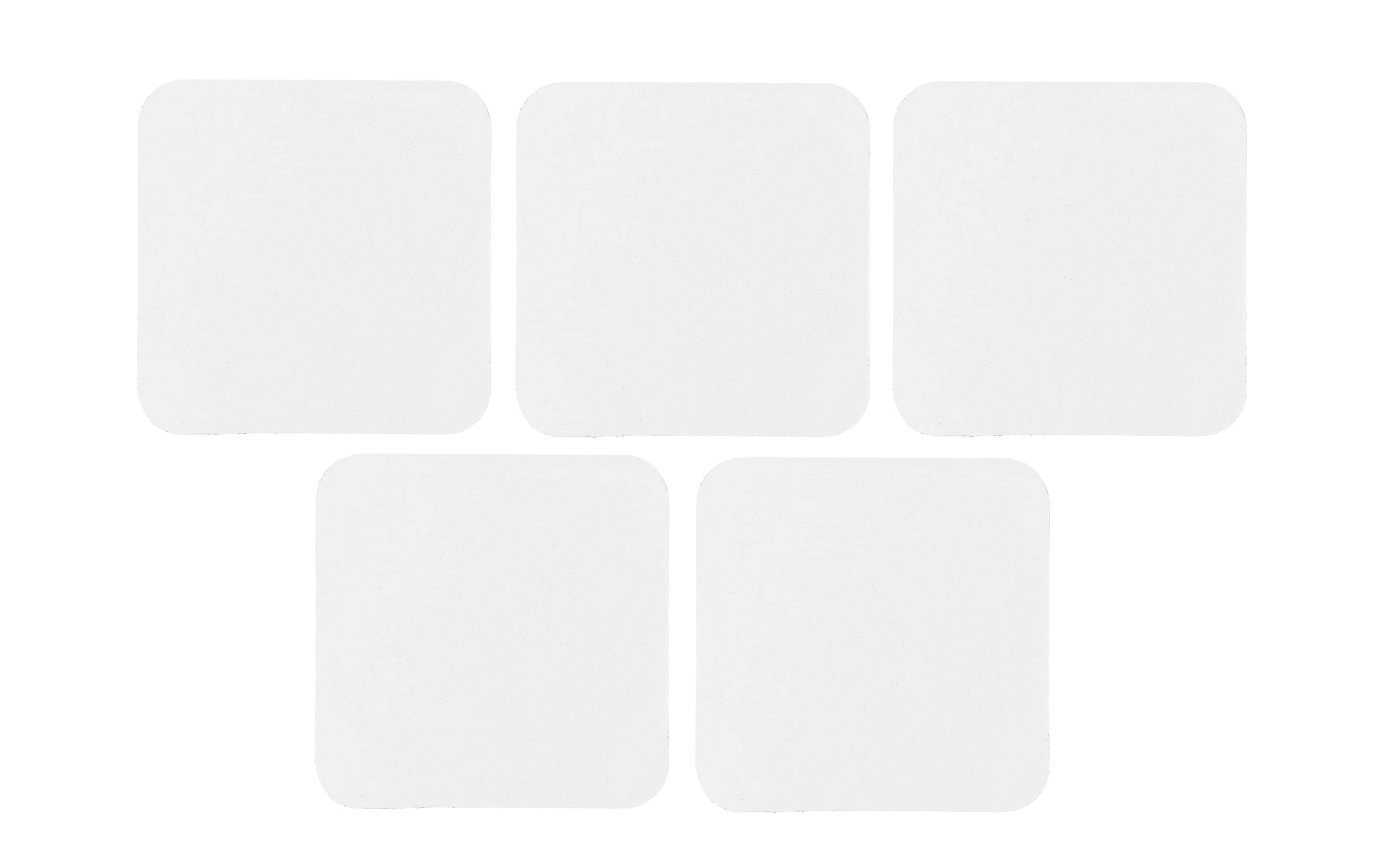 FTM Magnet Set à 5 Stk. 5x5 cm, weiss, Gummi, für Sublimation