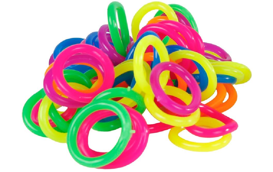 Loom Bands XXL gross 72 farbige Ringe und Clips