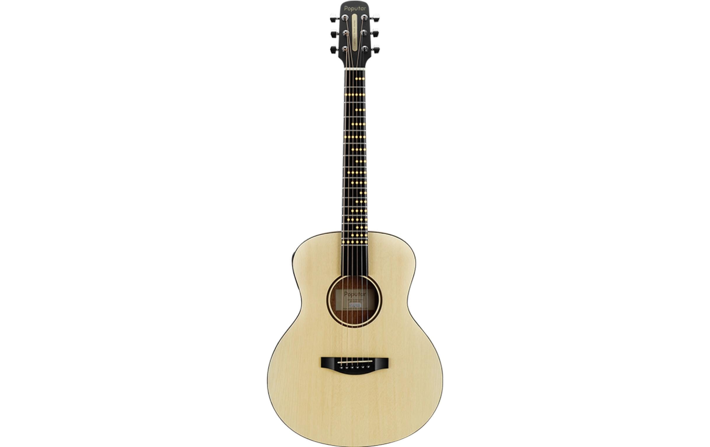 PopuMusic Poputar T2 Smart Acousitc Guitar, braun